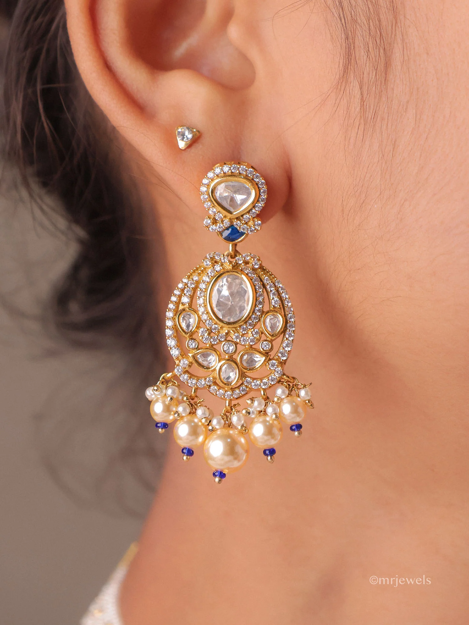 Ruhani Pearl Bridal Choker Set - Image 8