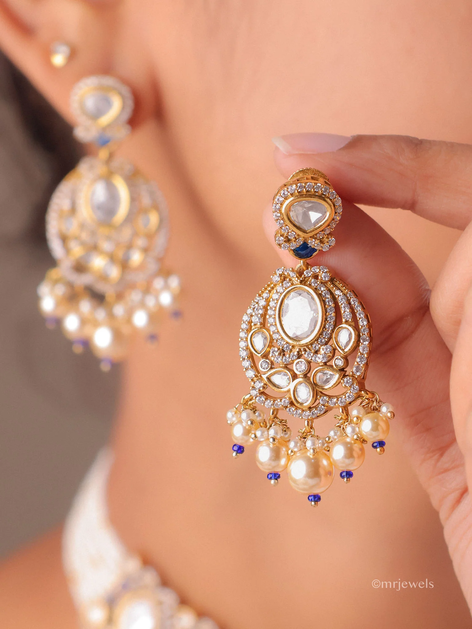 Ruhani Pearl Bridal Choker Set - Image 9