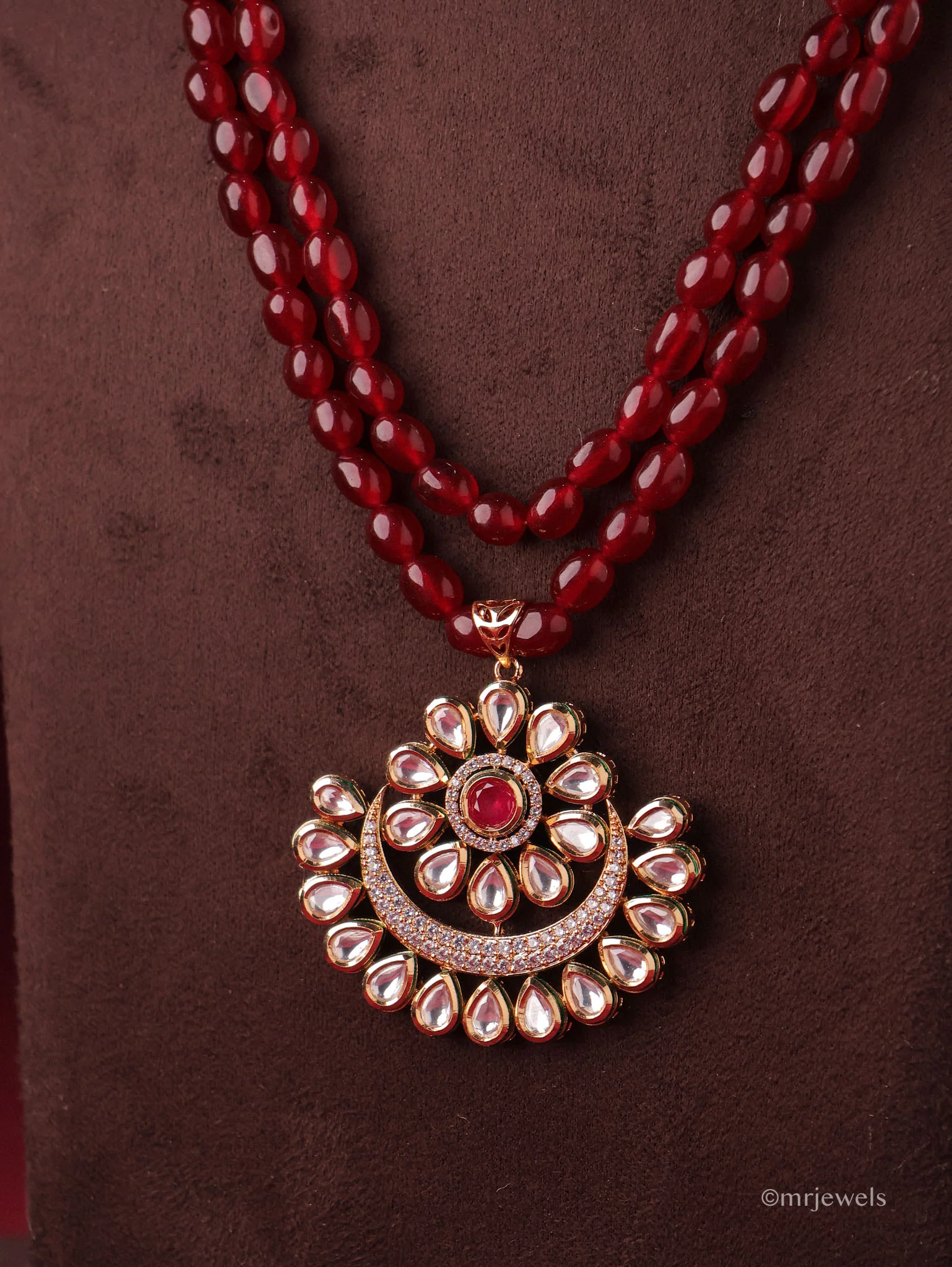 Ruhani Polki Necklace Set - Image 2