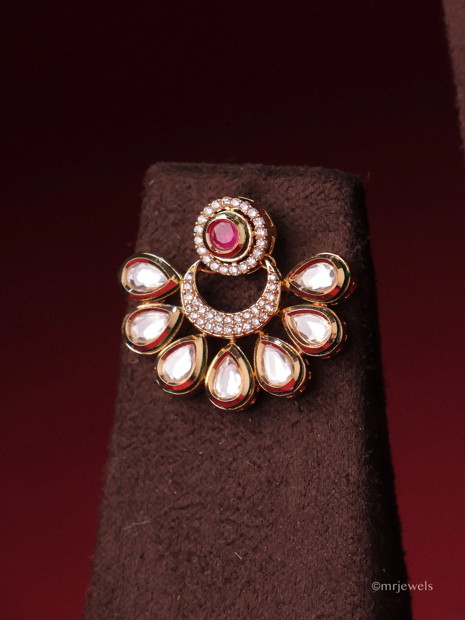 Ruhani Polki Necklace Set - Image 3