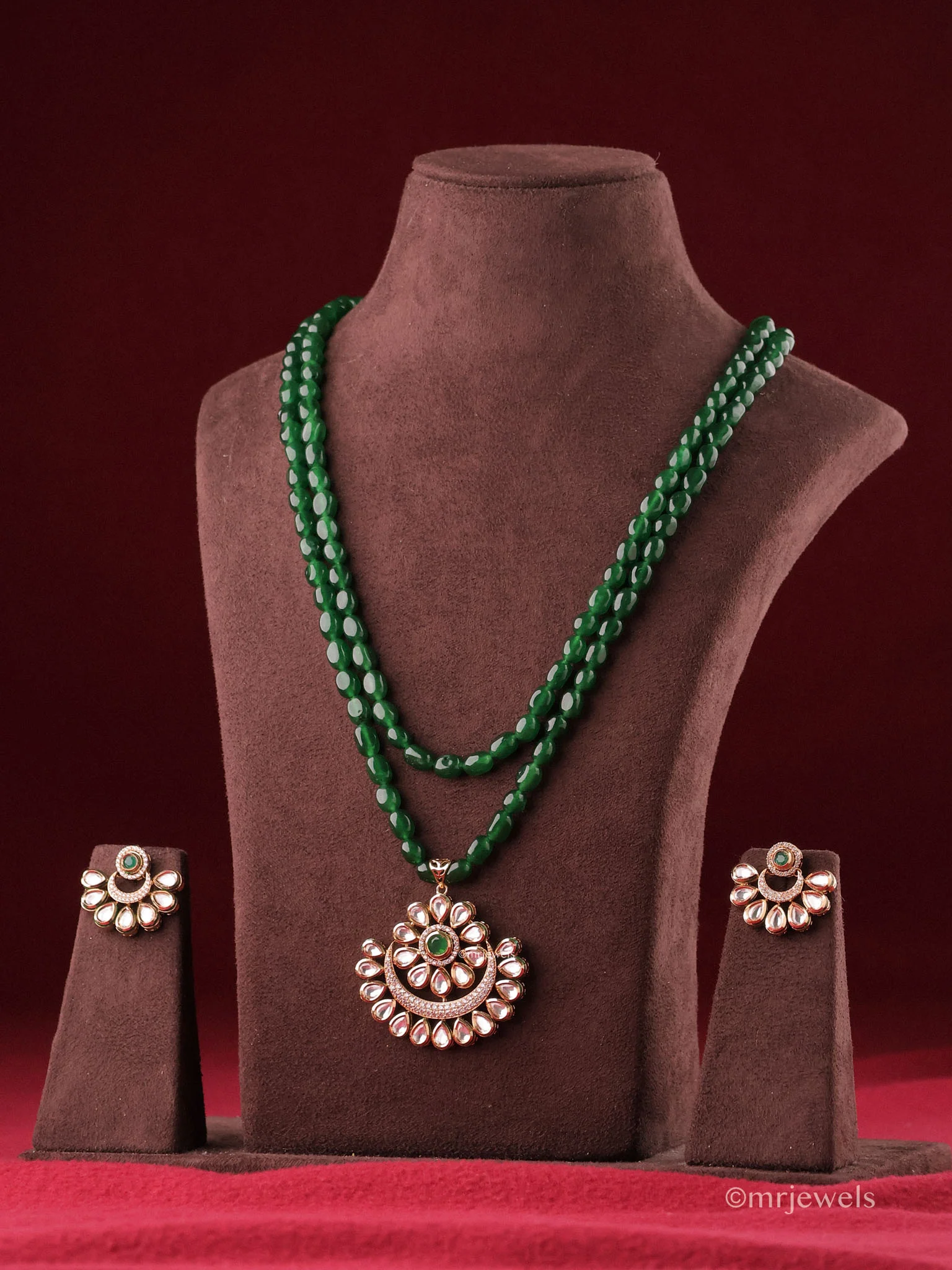 Ruhani Polki Necklace Set - Image 4