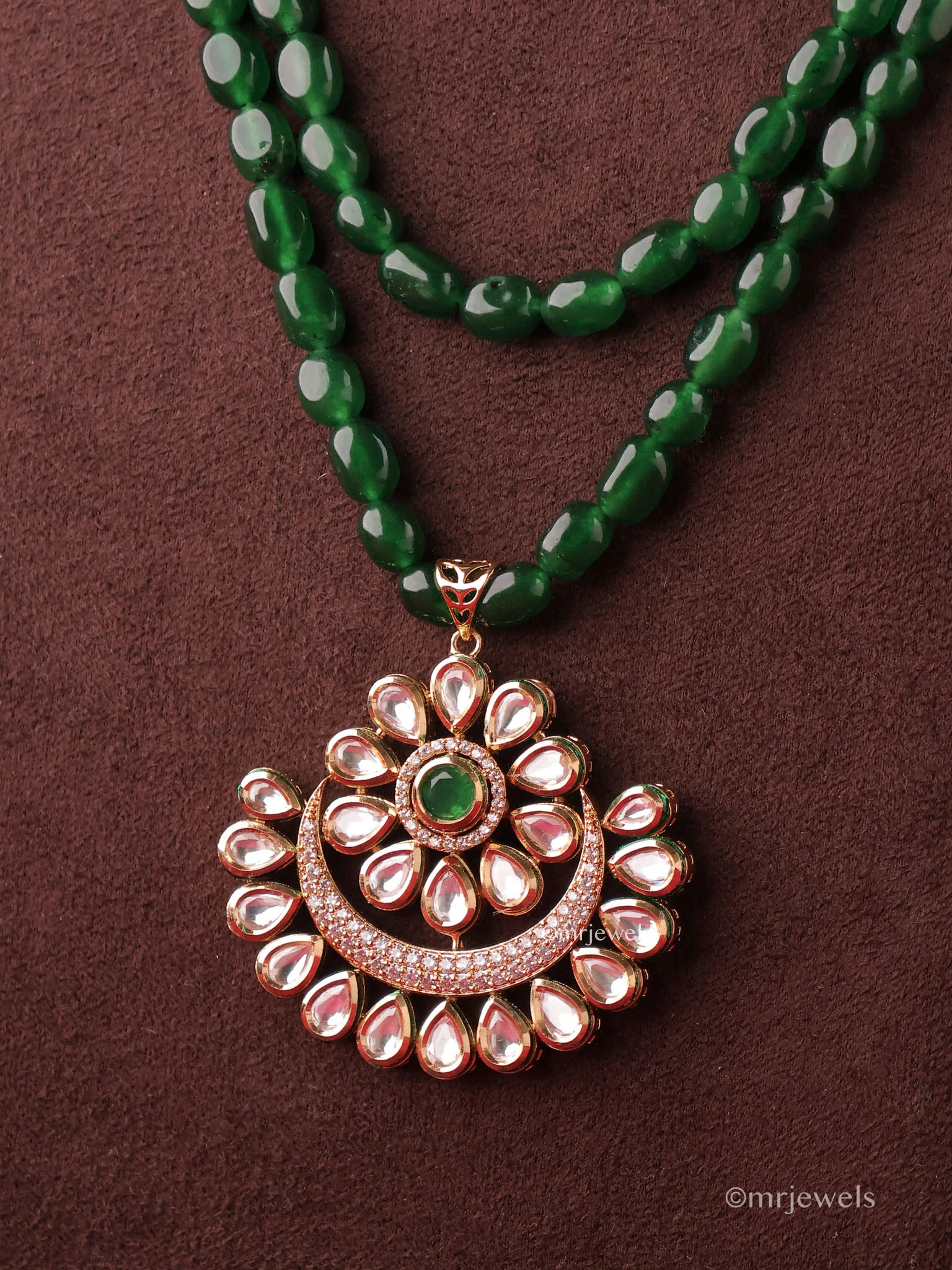 Ruhani Polki Necklace Set - Image 5