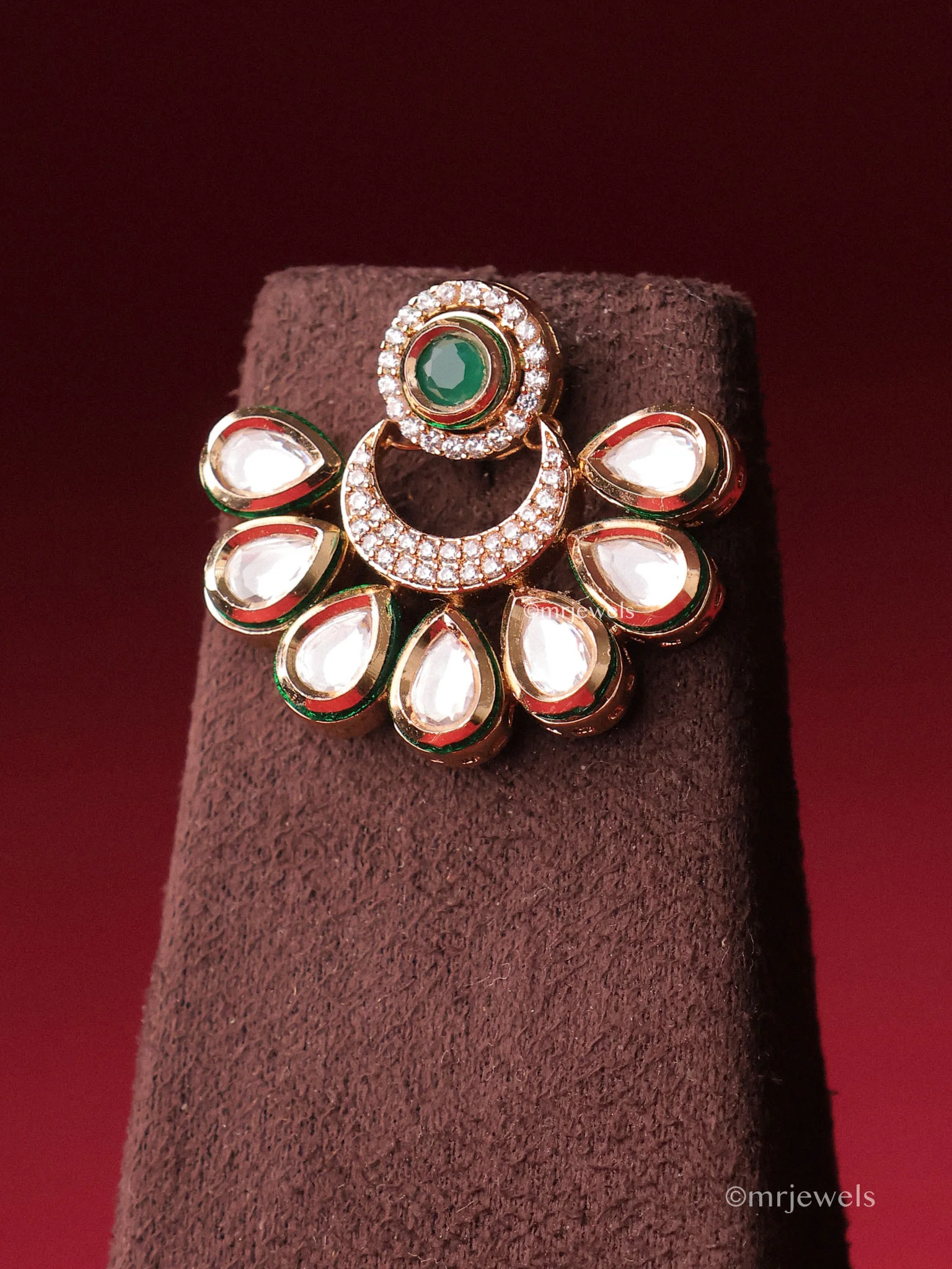 Ruhani Polki Necklace Set - Image 6