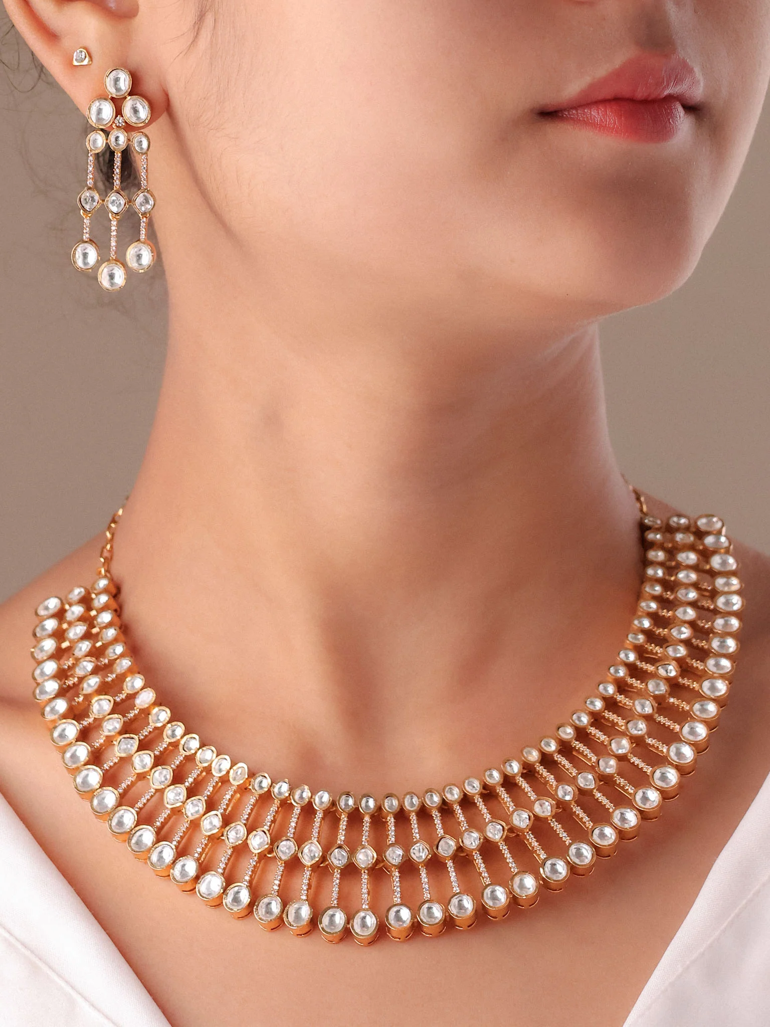 Ruhani  Polki Necklace Set