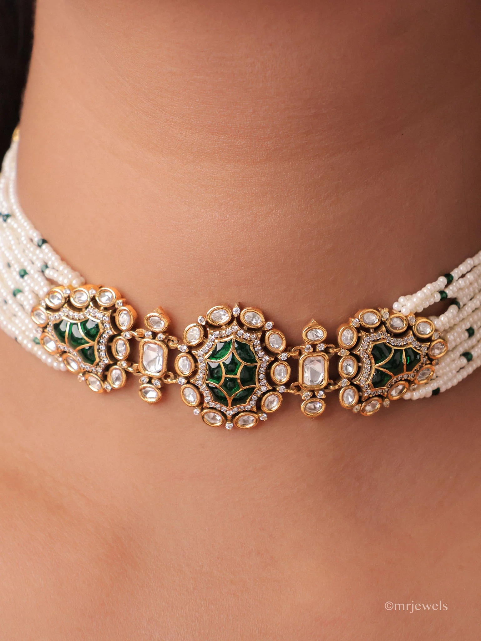 Ruhira Heritage Pearl Choker Set - Image 2