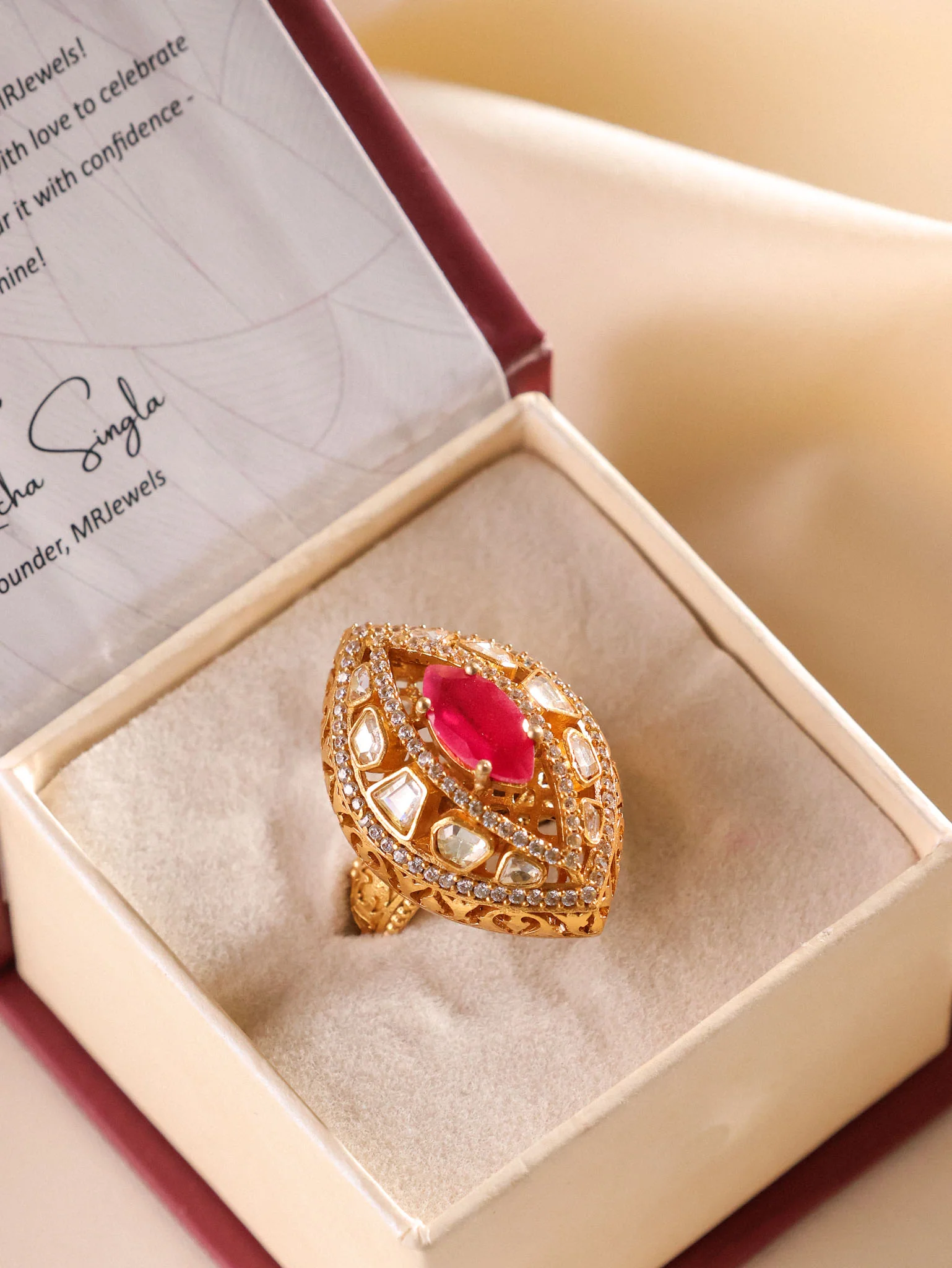 Saanjh Ratna Moissanite Ring - Image 3