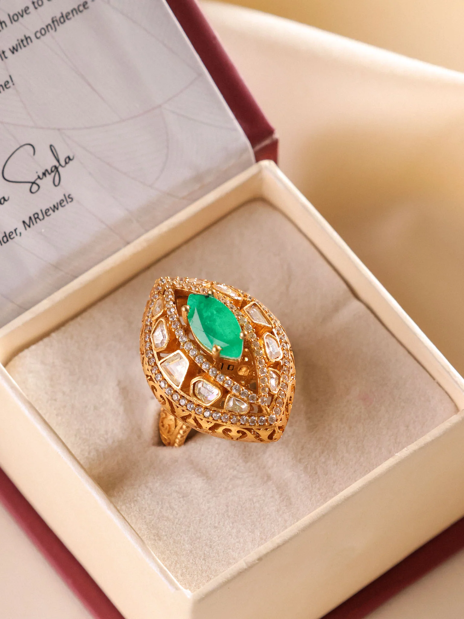 Saanjh Ratna Moissanite Ring - Image 4