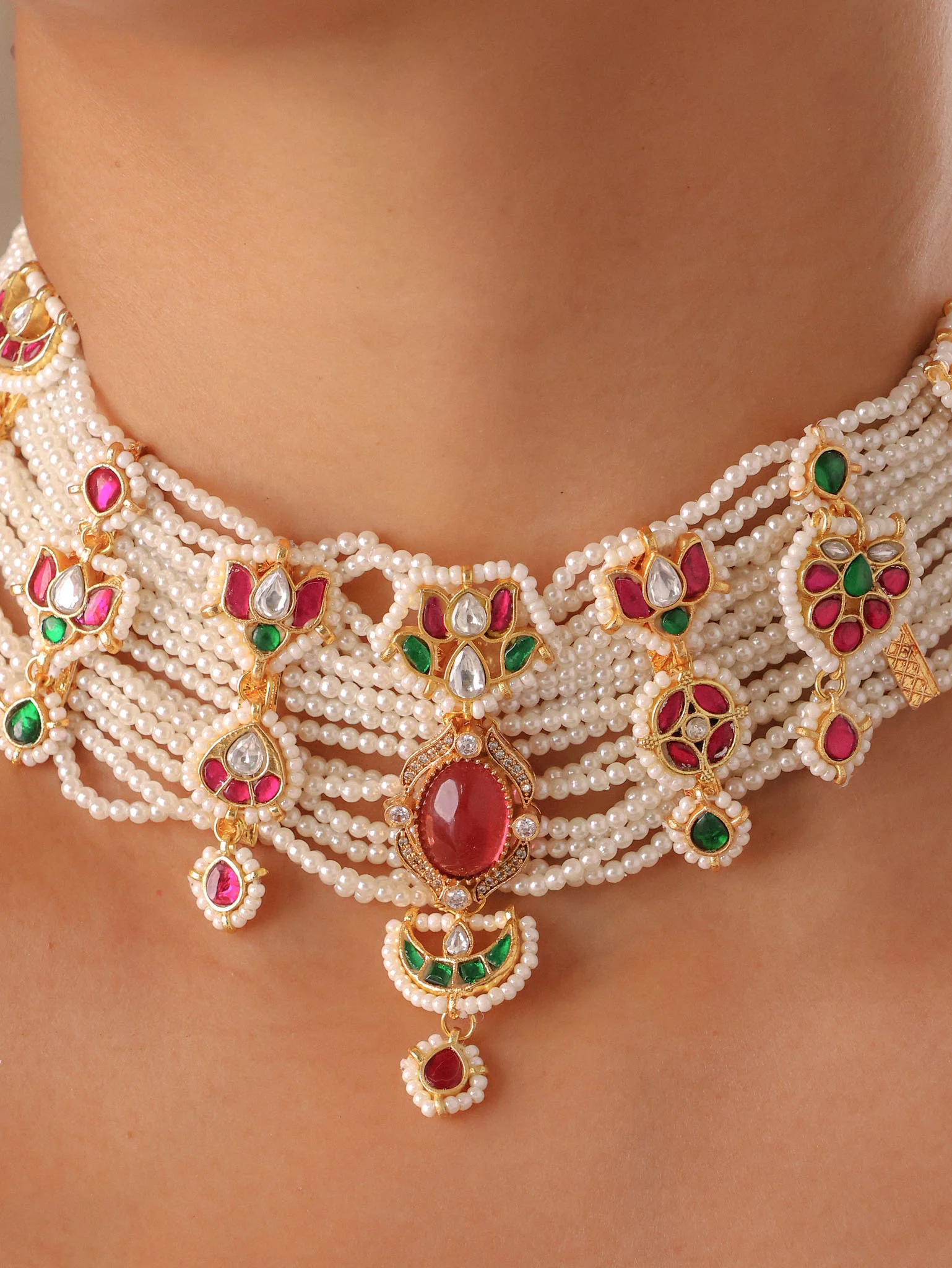 Saanjhana Ratna Pearl Choker - Image 2