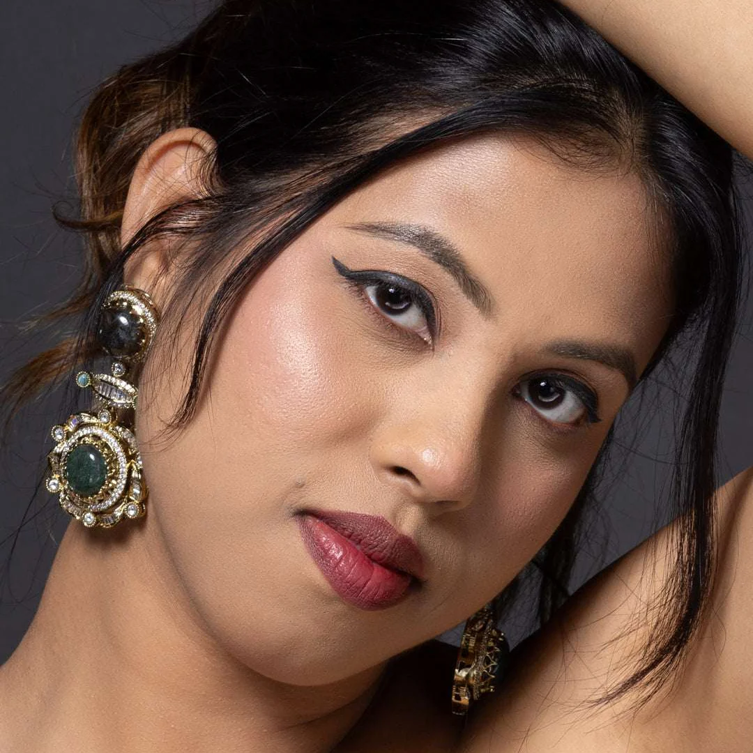 Sabya inspired Gemstone Earrings - Image 2