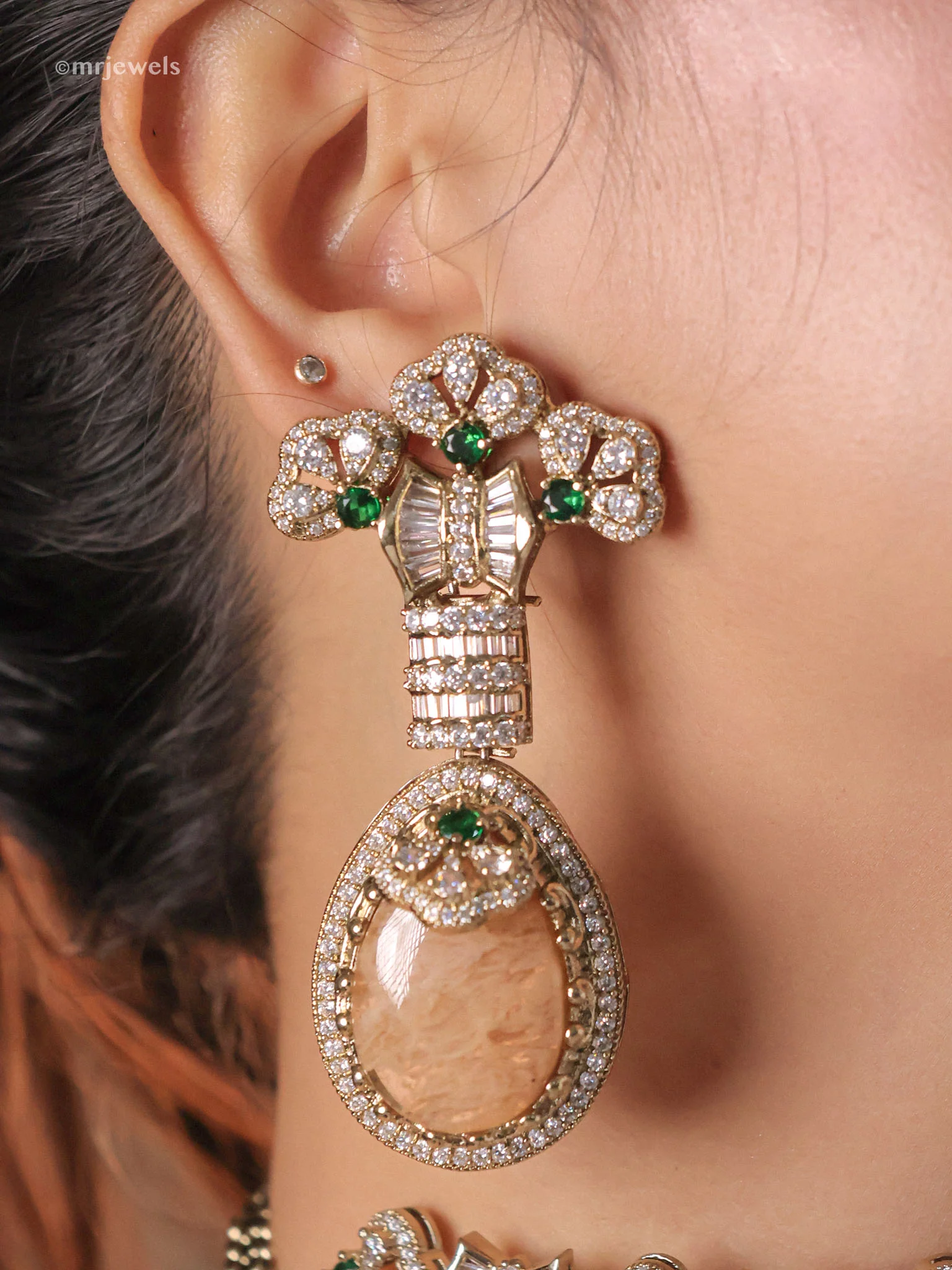 Sabya Inspired Maharani Aura Cabochon Choker Set - Image 3
