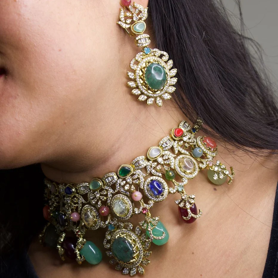 Sabyasachi-Inspired Luxe Heritage Choker - Image 4