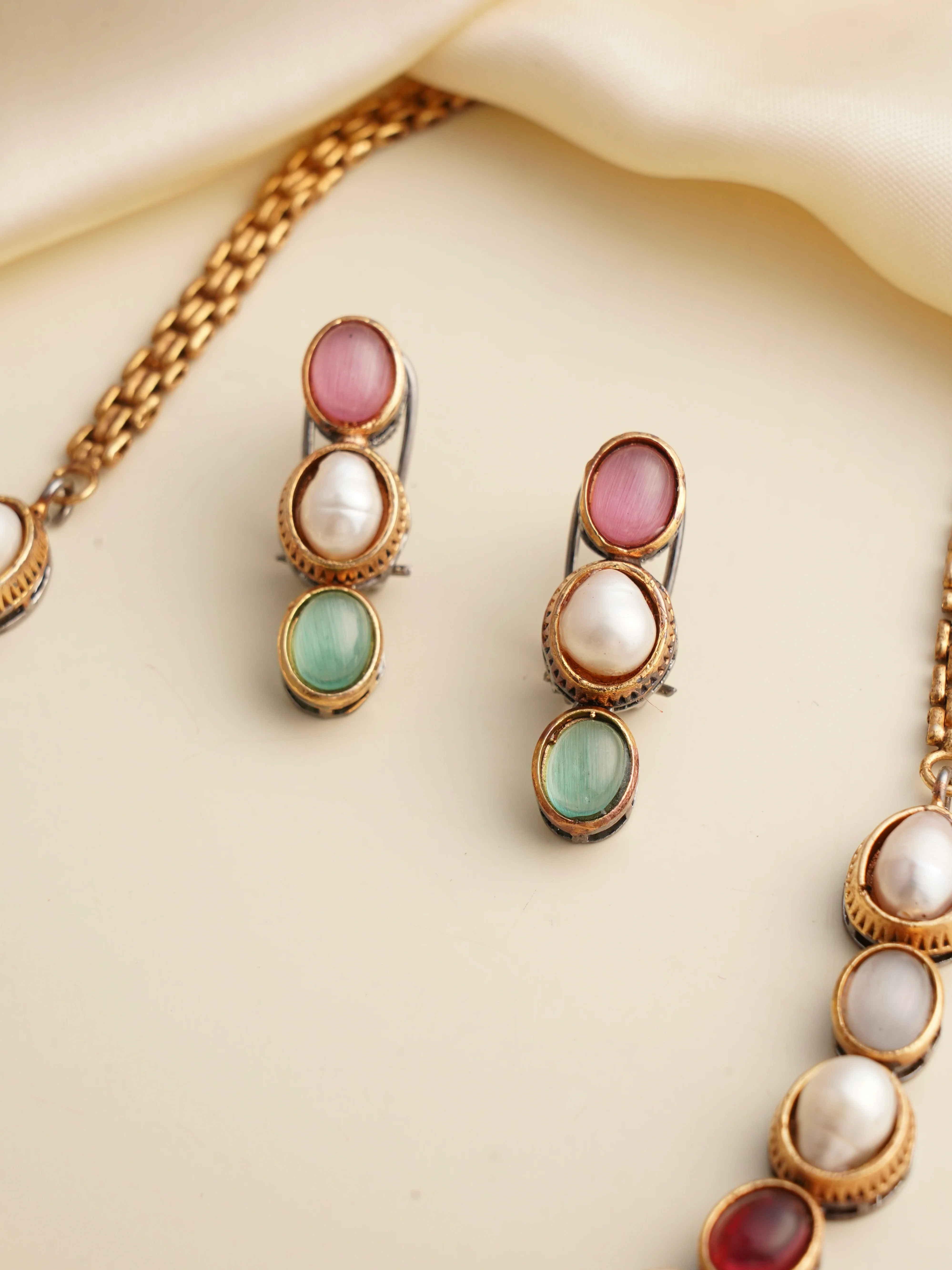 Sabya Inspired Minimal Luxe Gemstone Necklace - Image 3