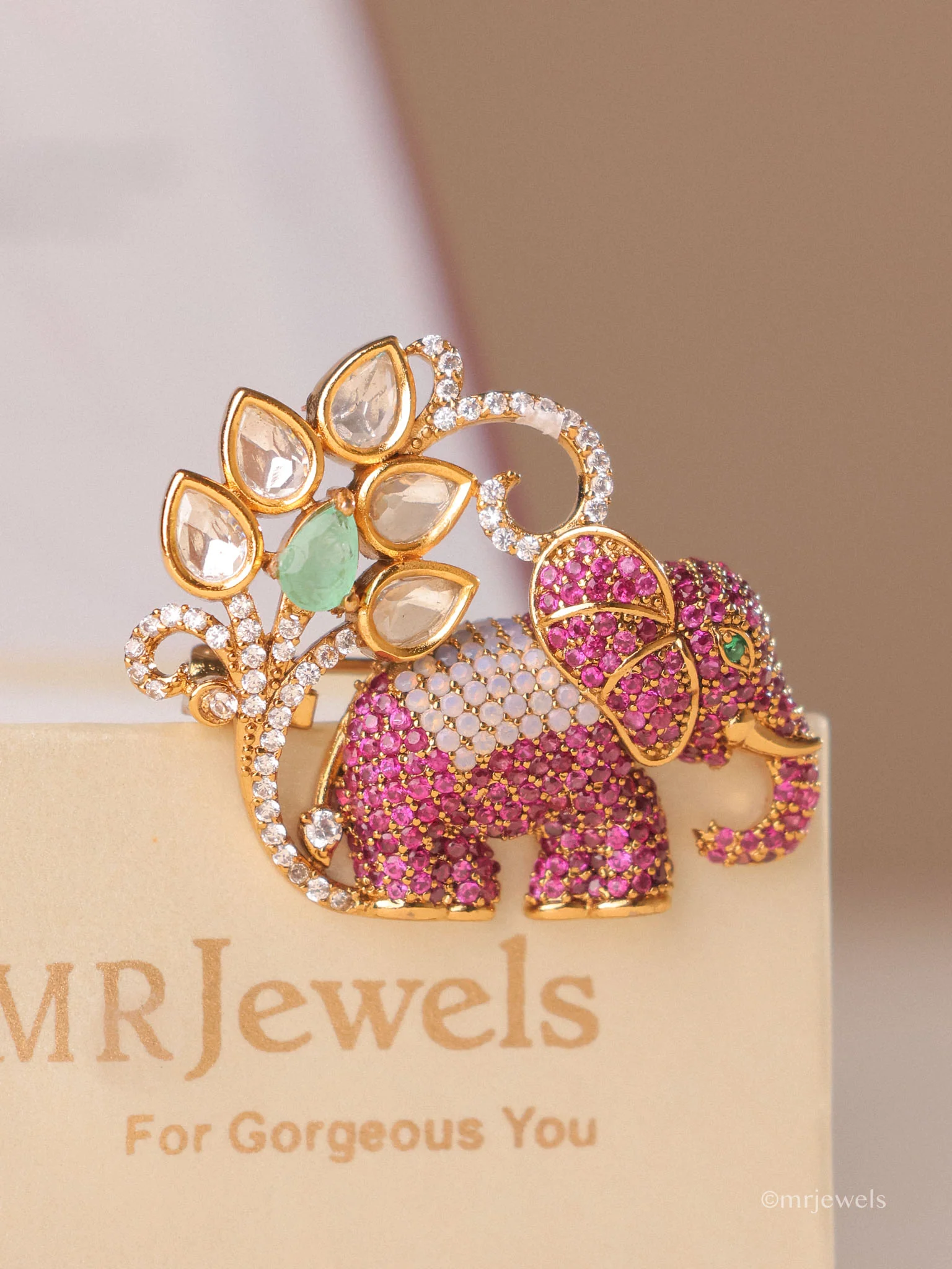 Samaira Elephant Brooch - Image 3