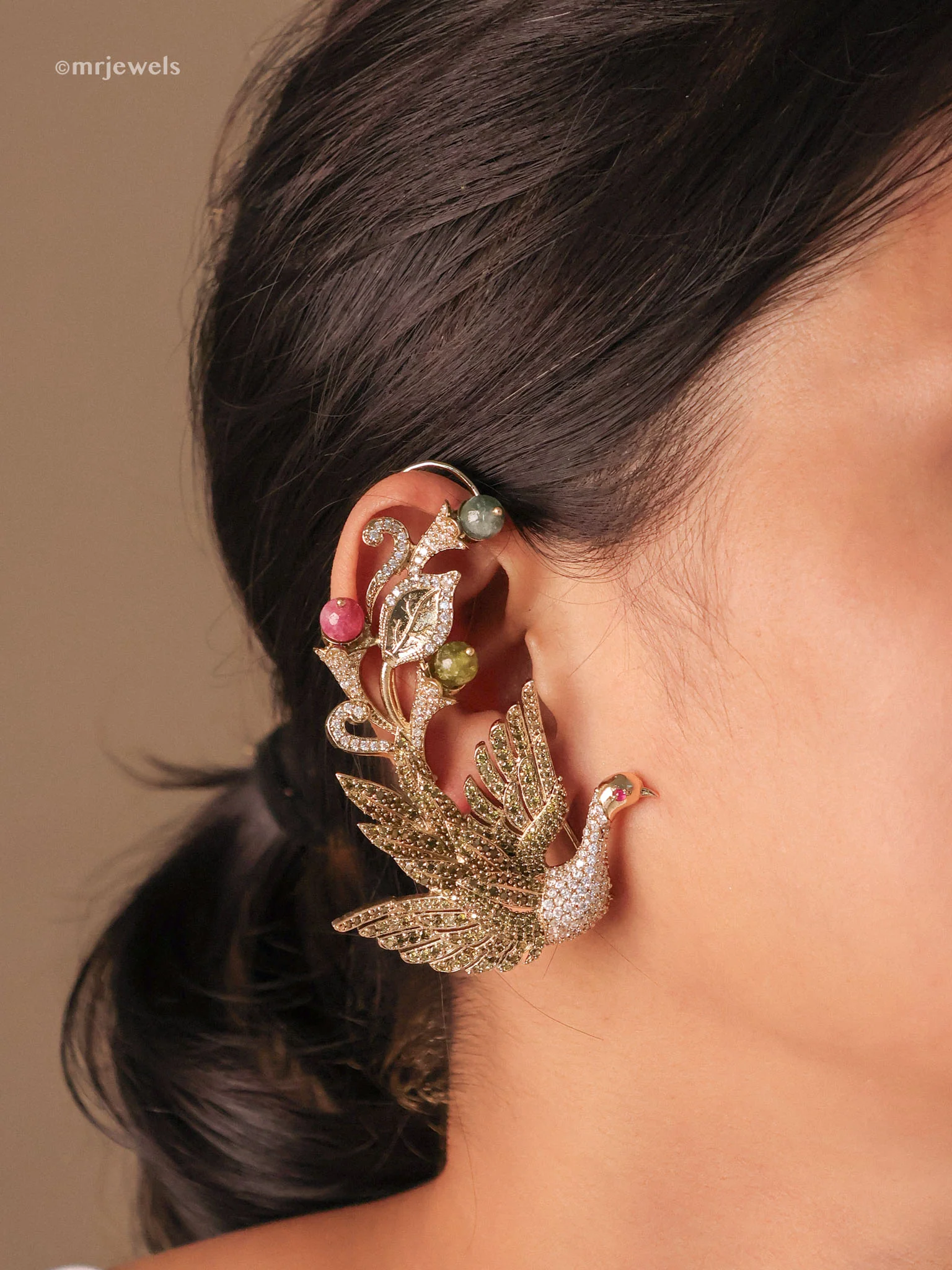 Sculptural Bird-Wing Earcuffs - Image 5