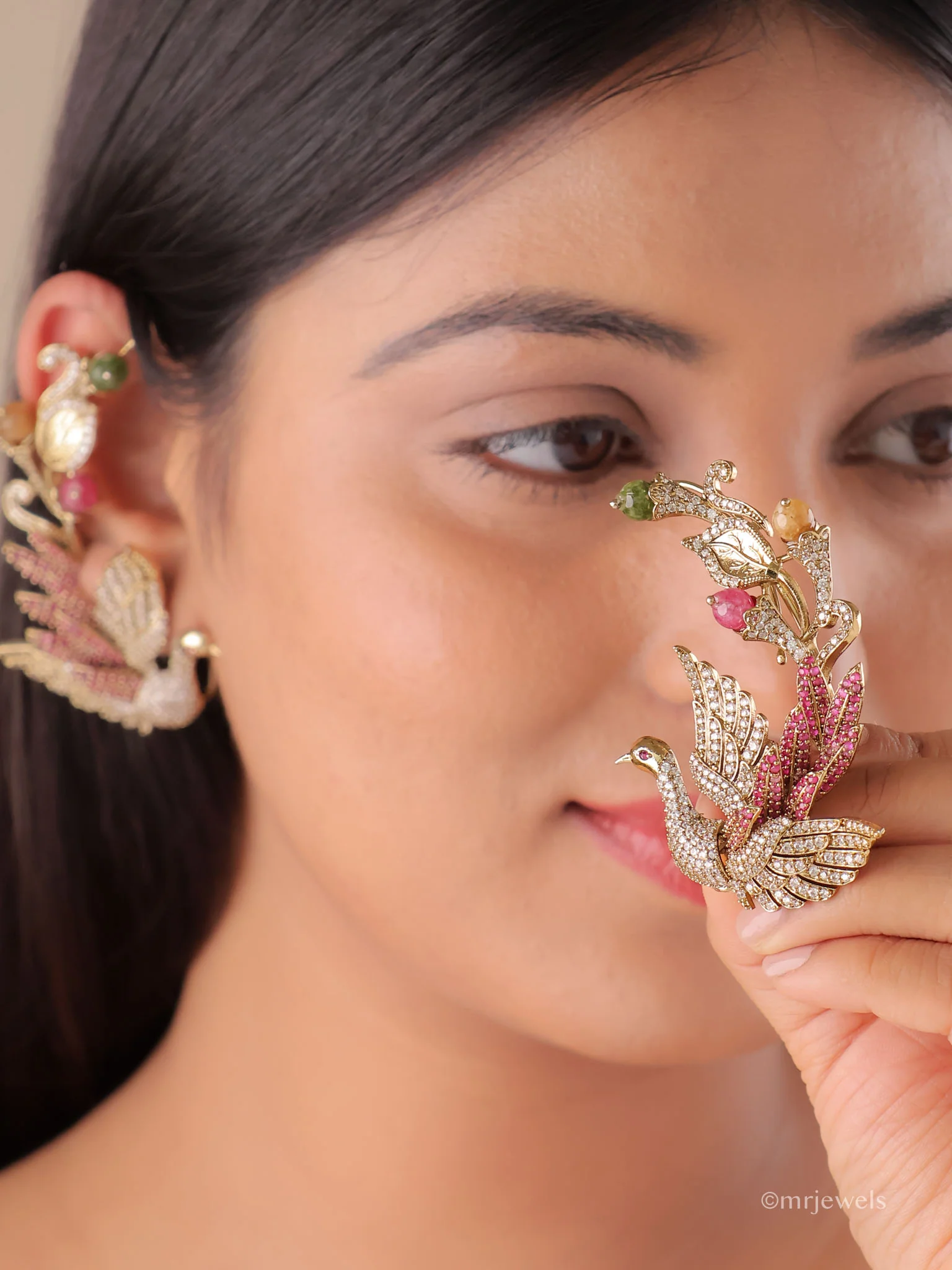 Sculptural Bird-Wing Earcuffs - Image 6