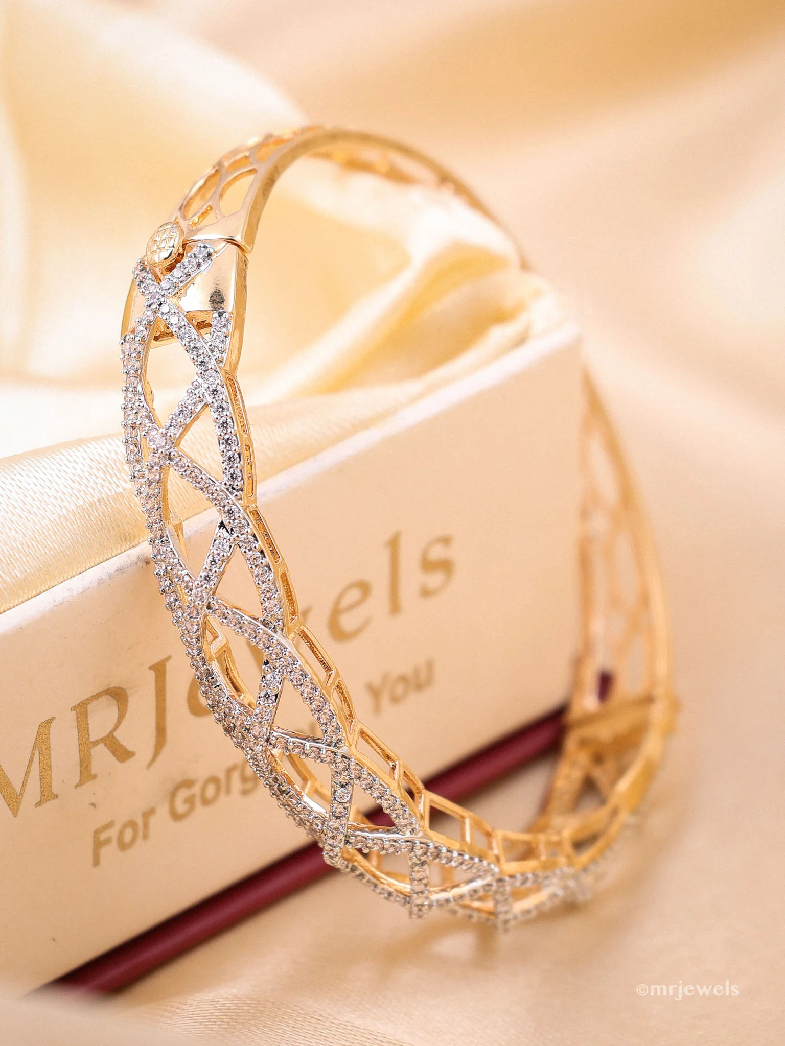 Serai Criss-Cross CZ Bracelet - Image 2
