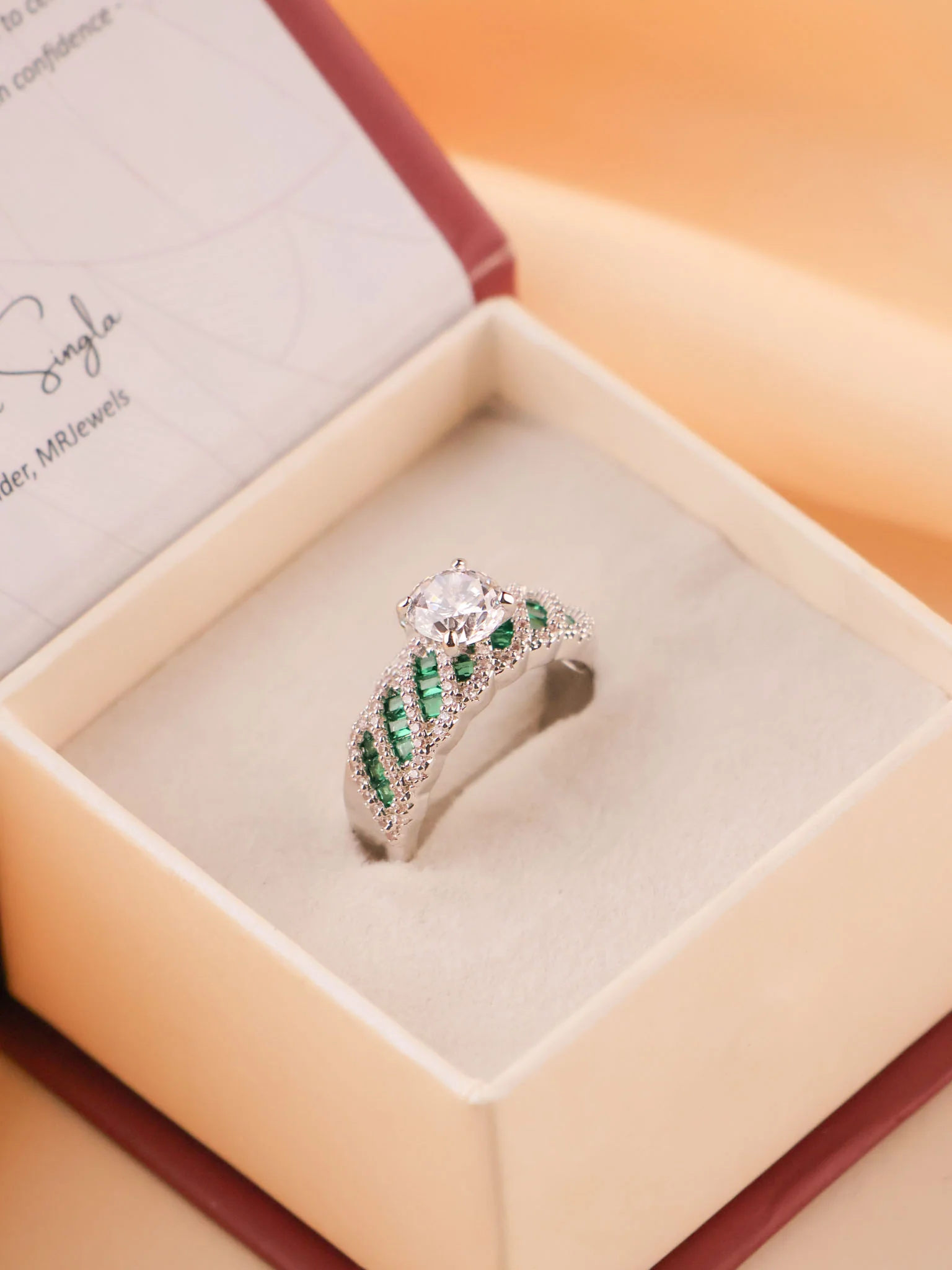 Seraphine Curve Solitaire Ring