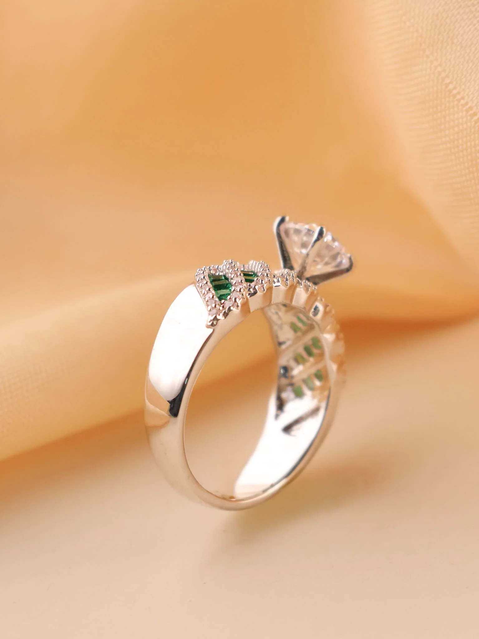 Seraphine Curve Solitaire Ring - Image 3