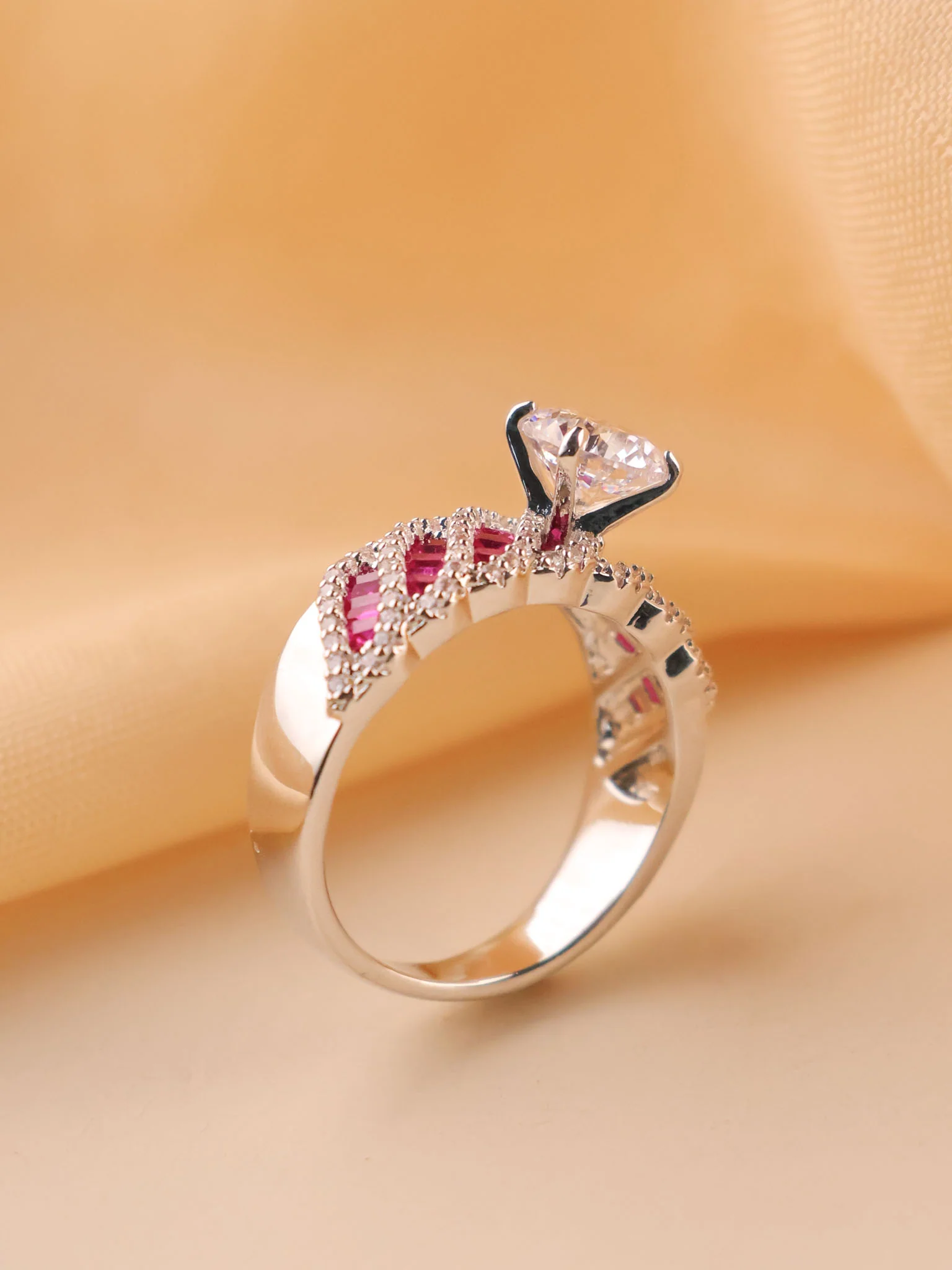 Seraphine Curve Solitaire Ring - Image 5