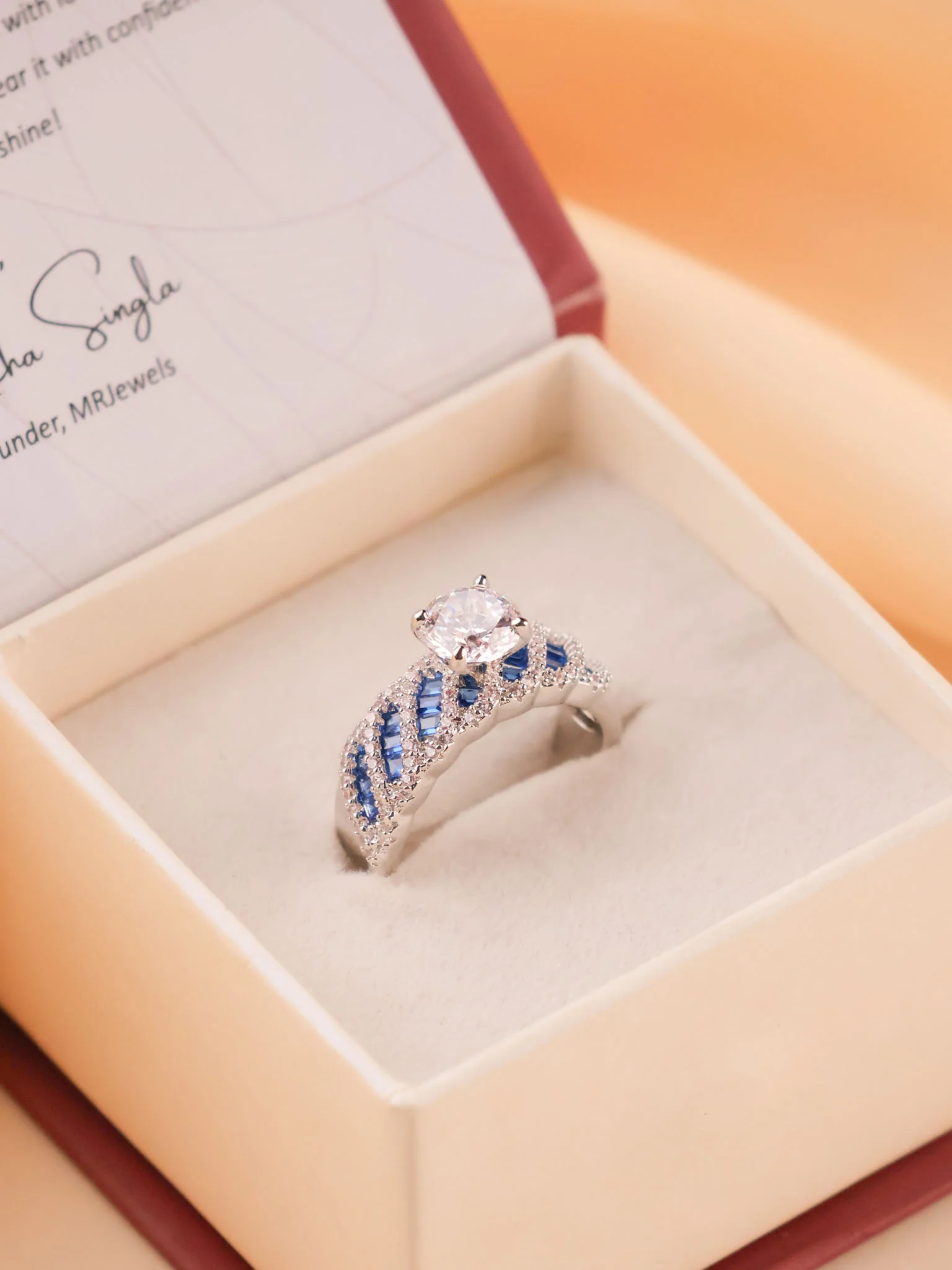 Seraphine Curve Solitaire Ring - Image 6