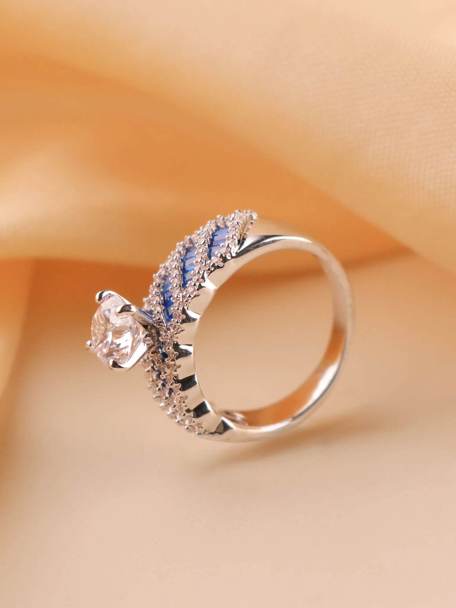 Seraphine Curve Solitaire Ring - Image 7