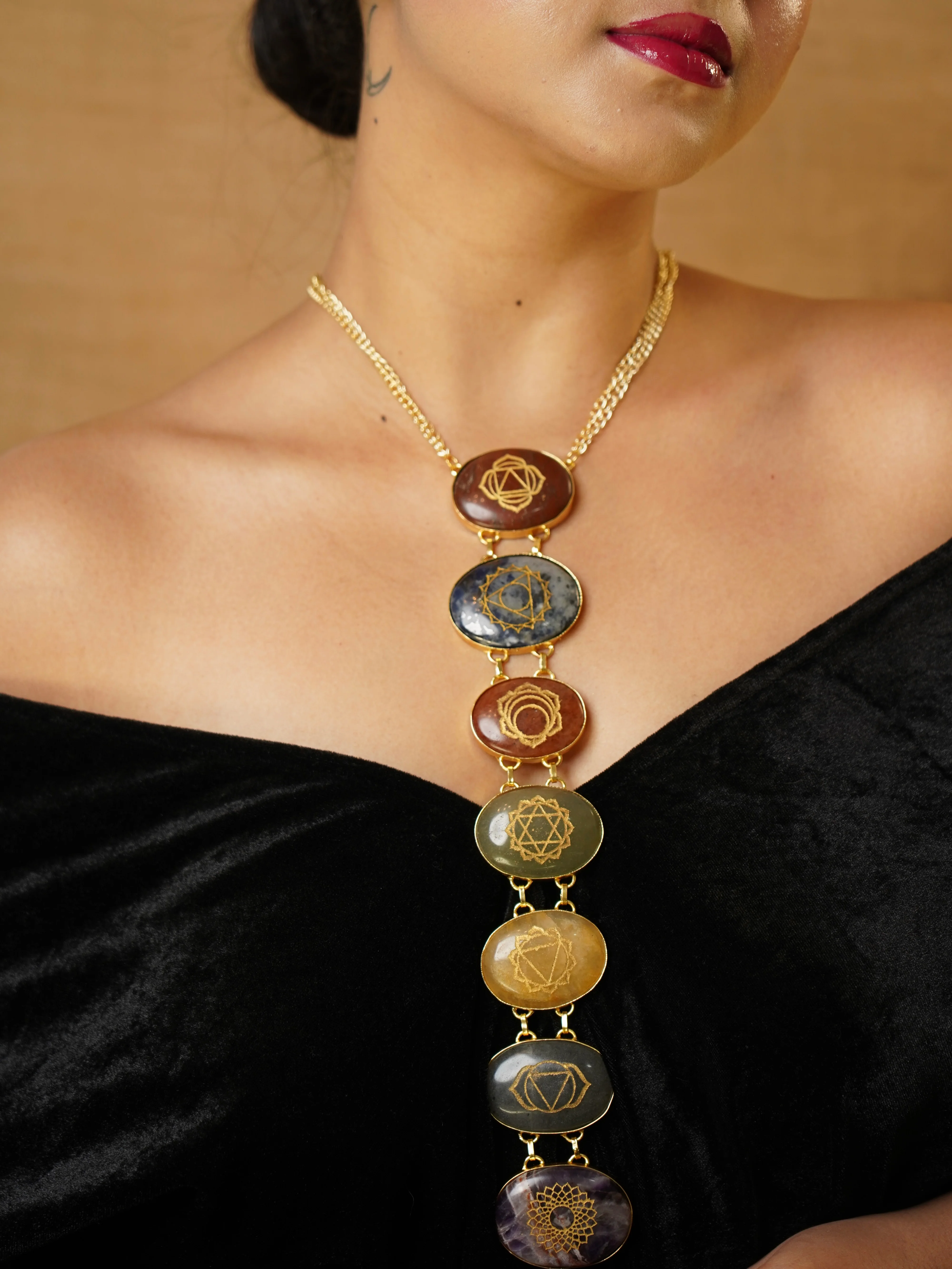 Seven Chakra Statement Necklace