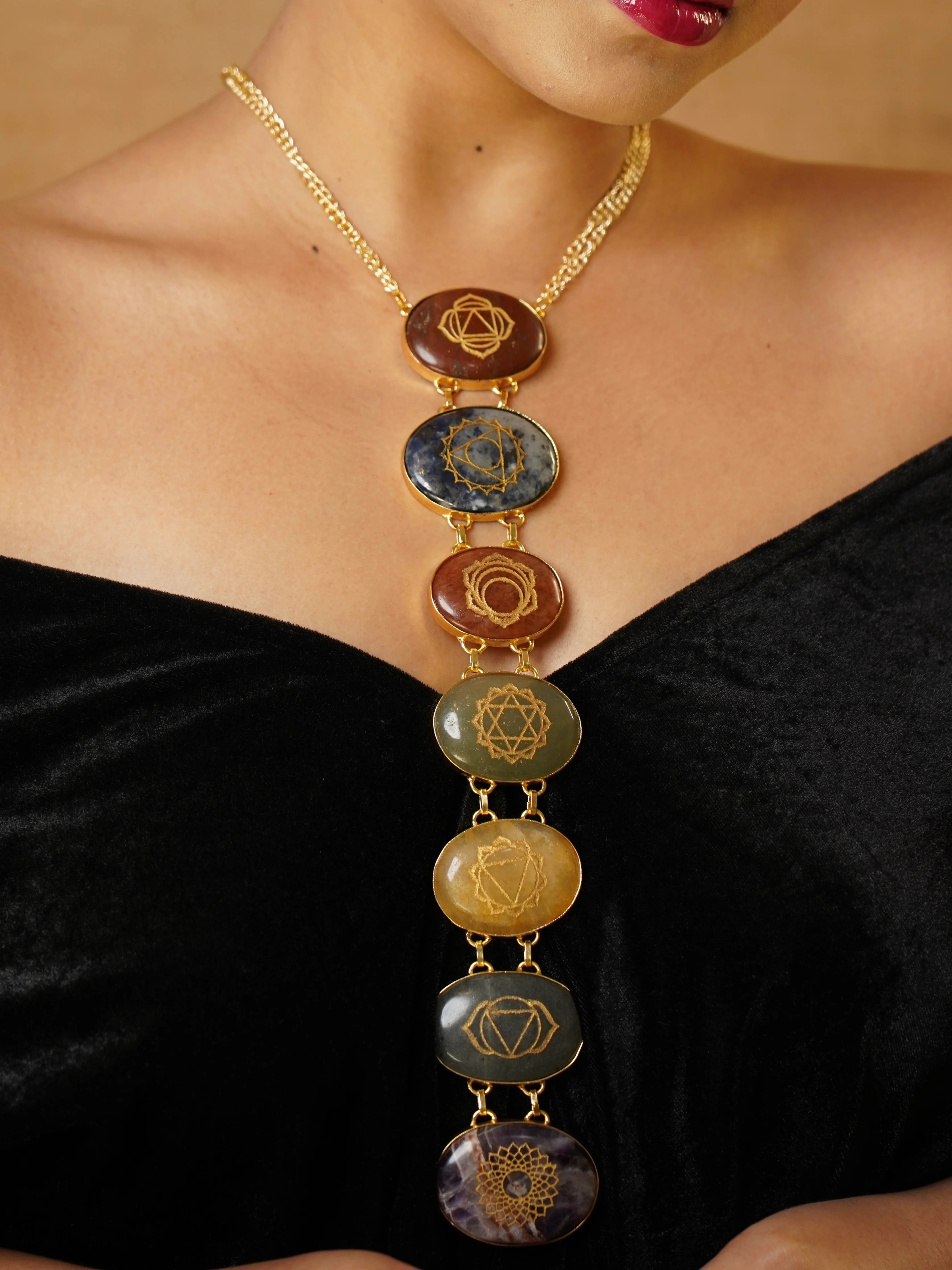 Seven Chakra Statement Necklace - Image 2