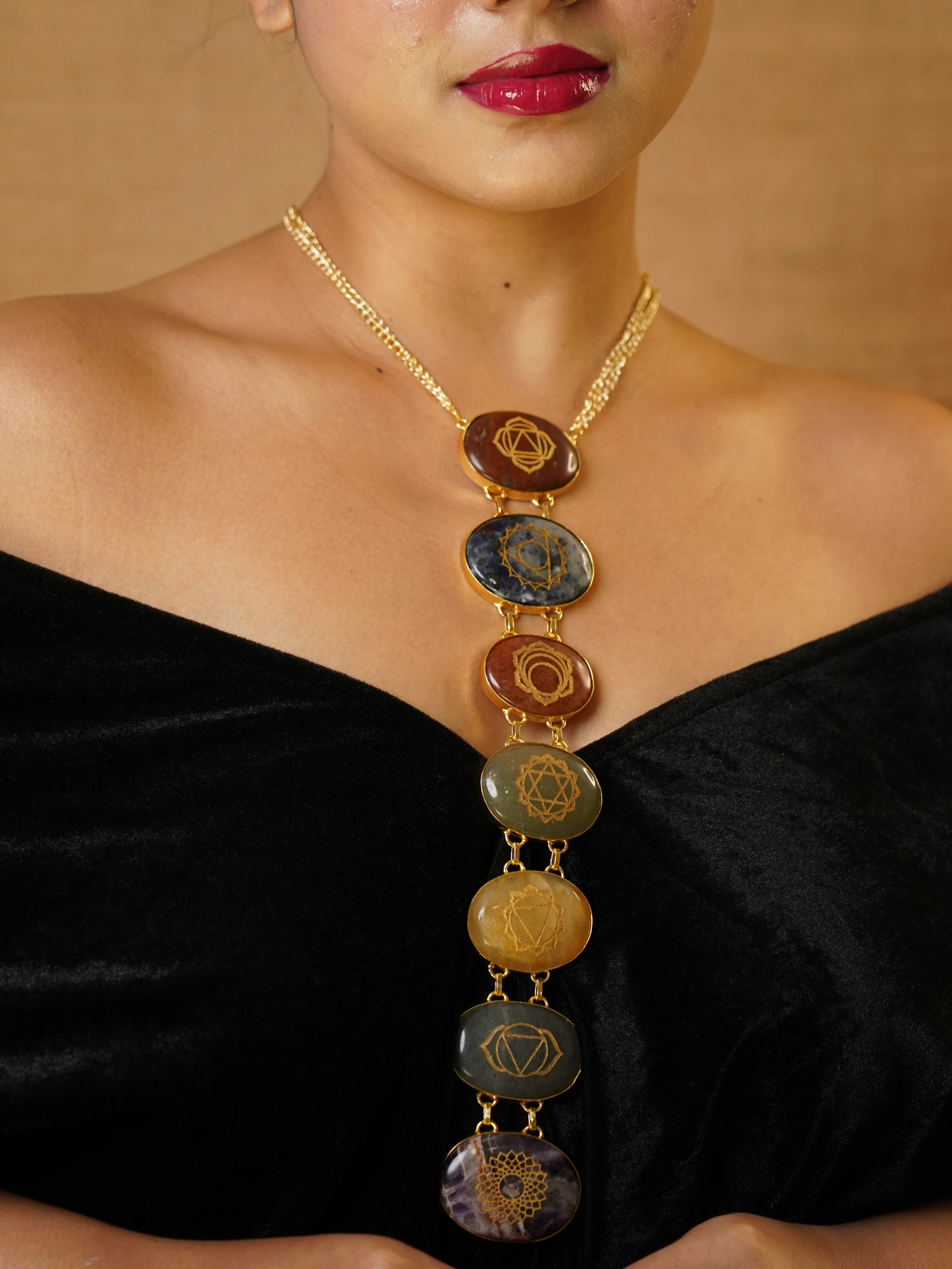 Seven Chakra Statement Necklace - Image 3