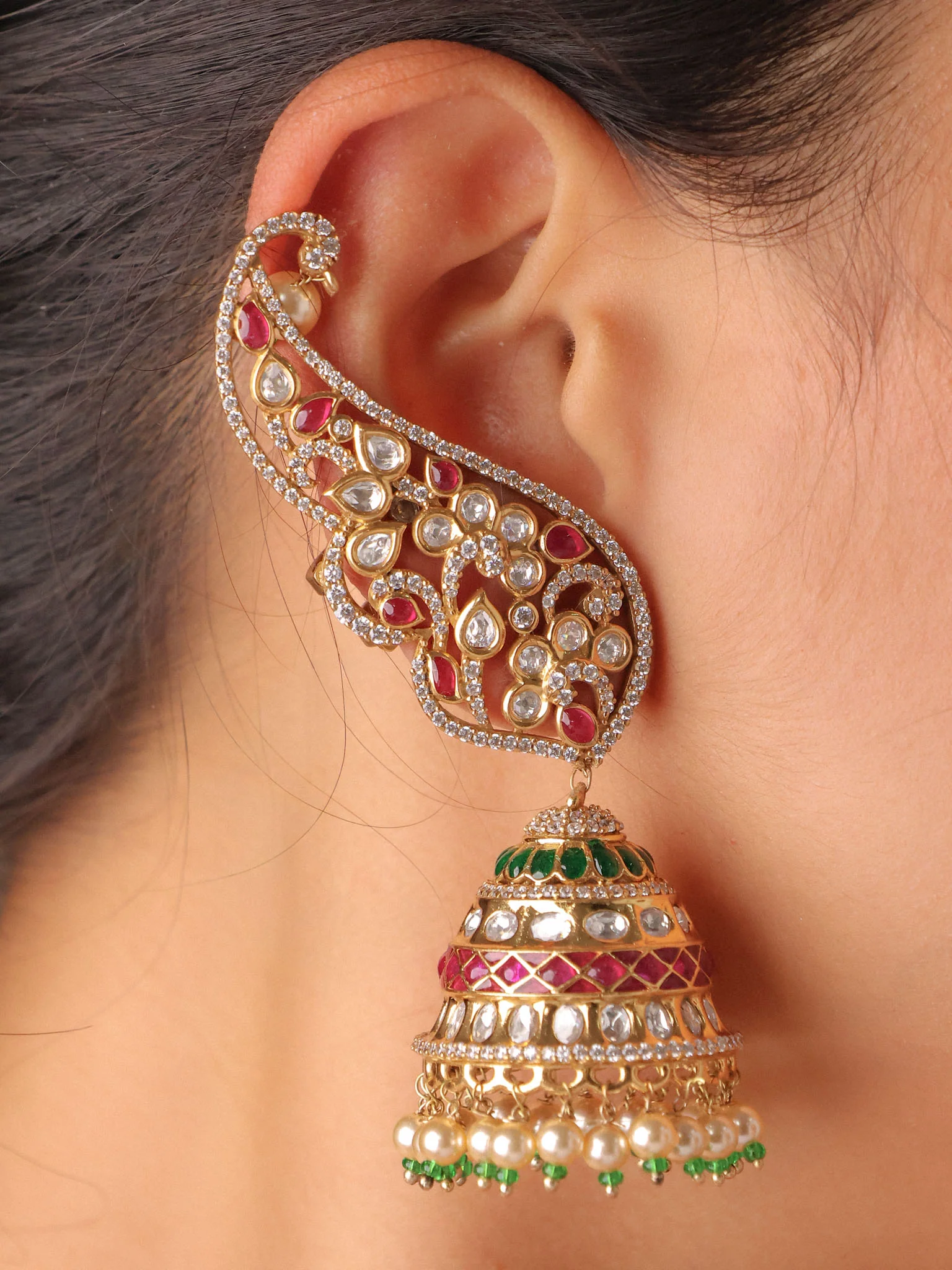 Shehzaadi Polki Earcuff