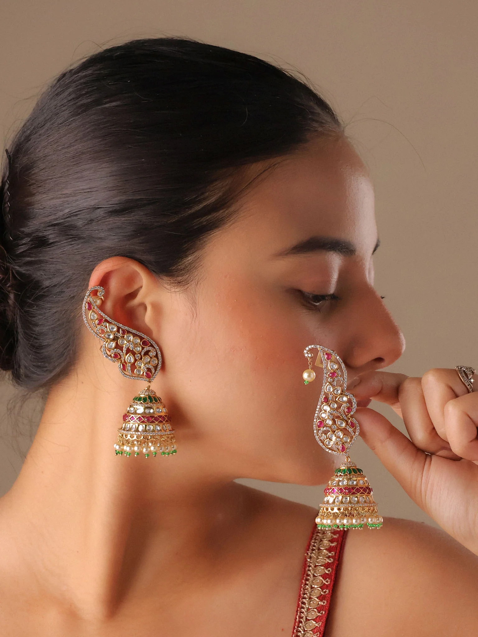 Shehzaadi Polki Earcuff - Image 2