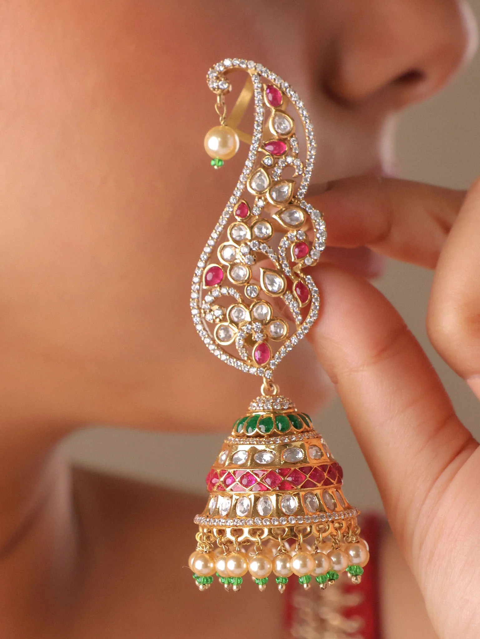 Shehzaadi Polki Earcuff - Image 3