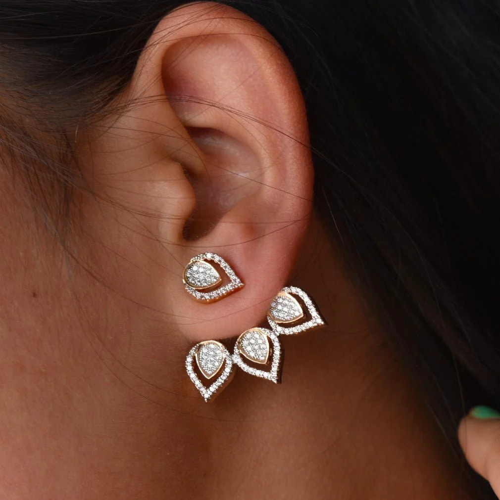 Sparkling Dewdrop Statement Earrings