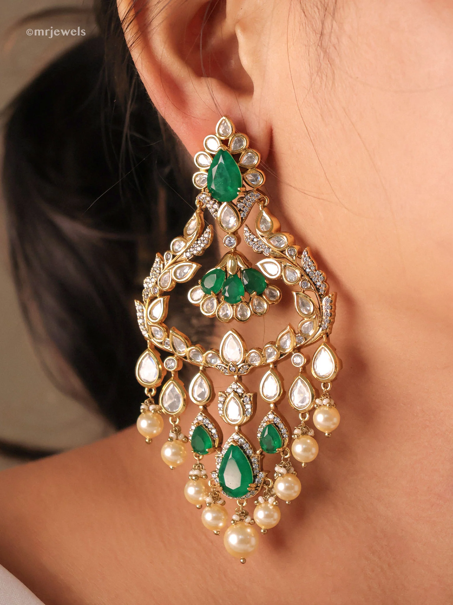 Statement Chandbaalis with tear-drops - Image 6