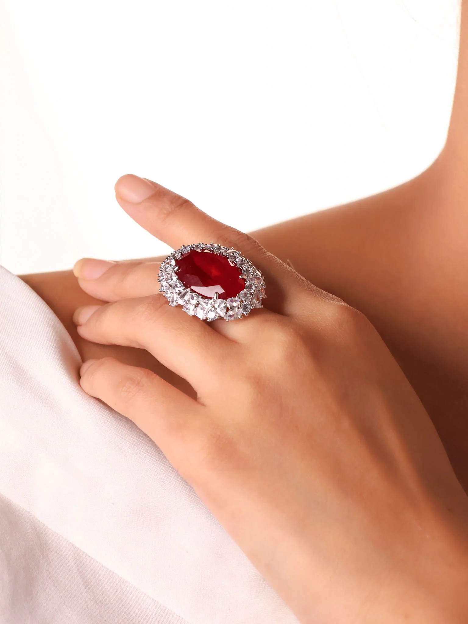 Statement  Cocktail Ring - Adjustable Size - Image 2