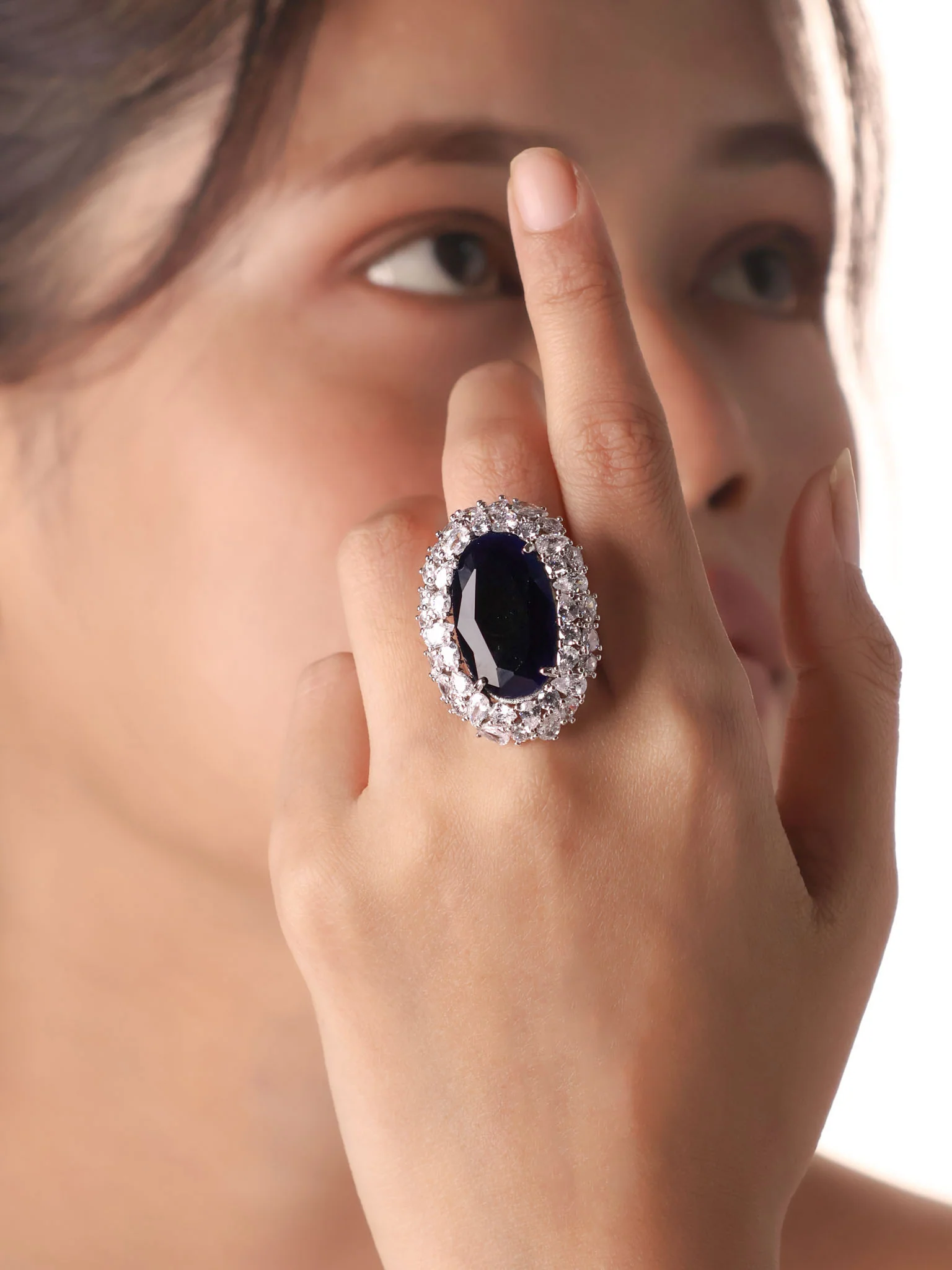 Statement  Cocktail Ring - Adjustable Size - Image 3