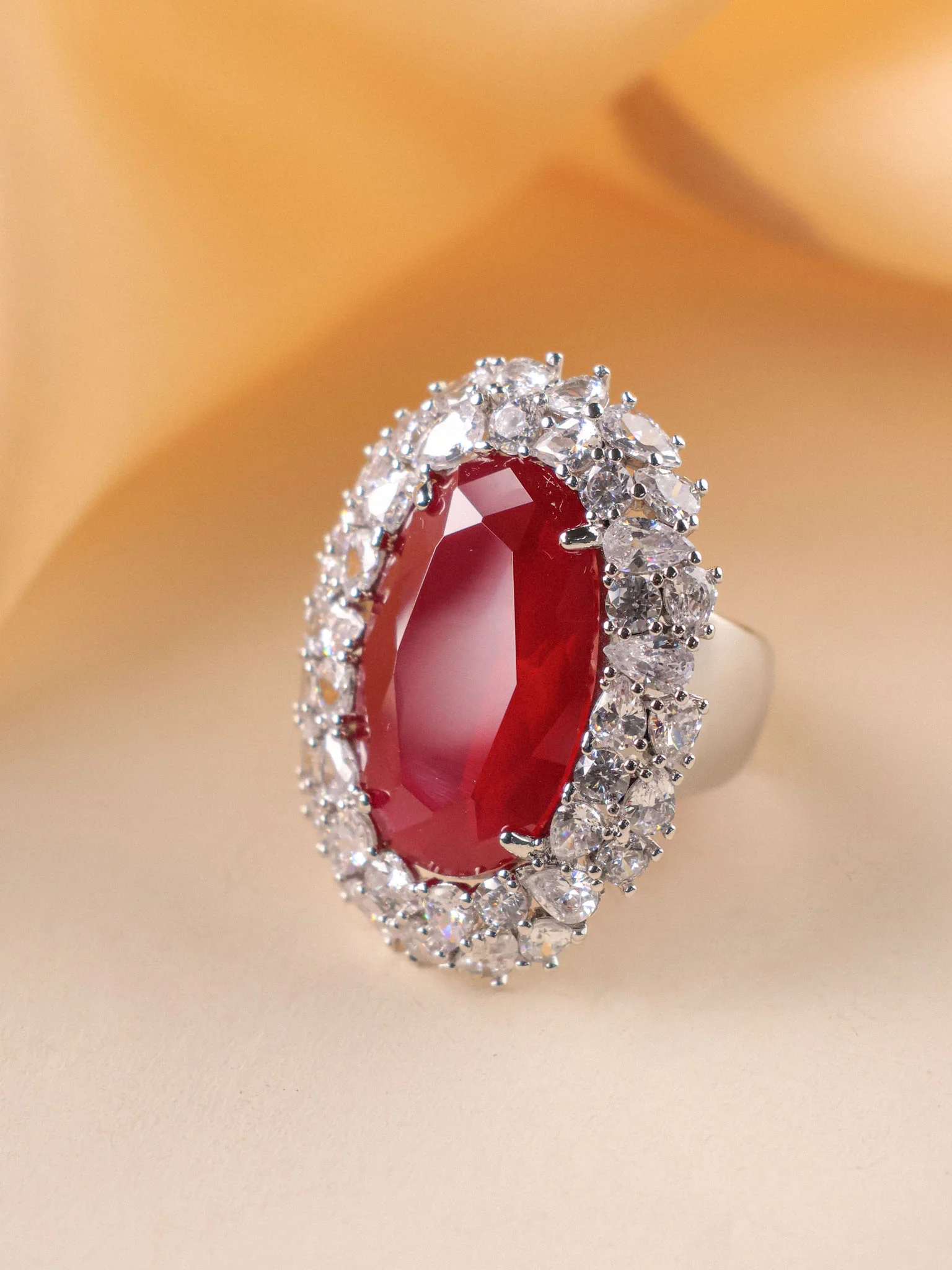 Statement  Cocktail Ring - Adjustable Size - Image 6