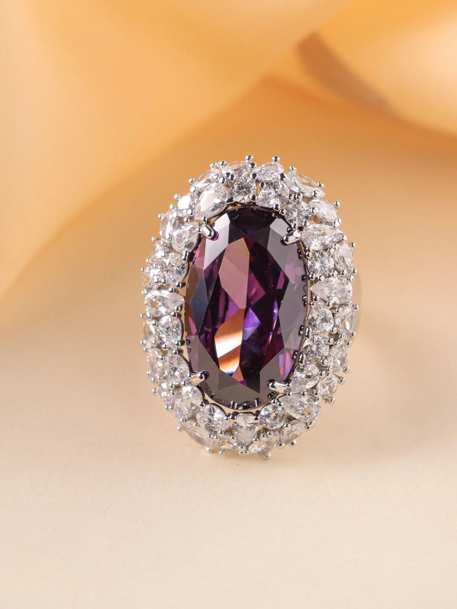 Statement  Cocktail Ring - Adjustable Size - Image 8