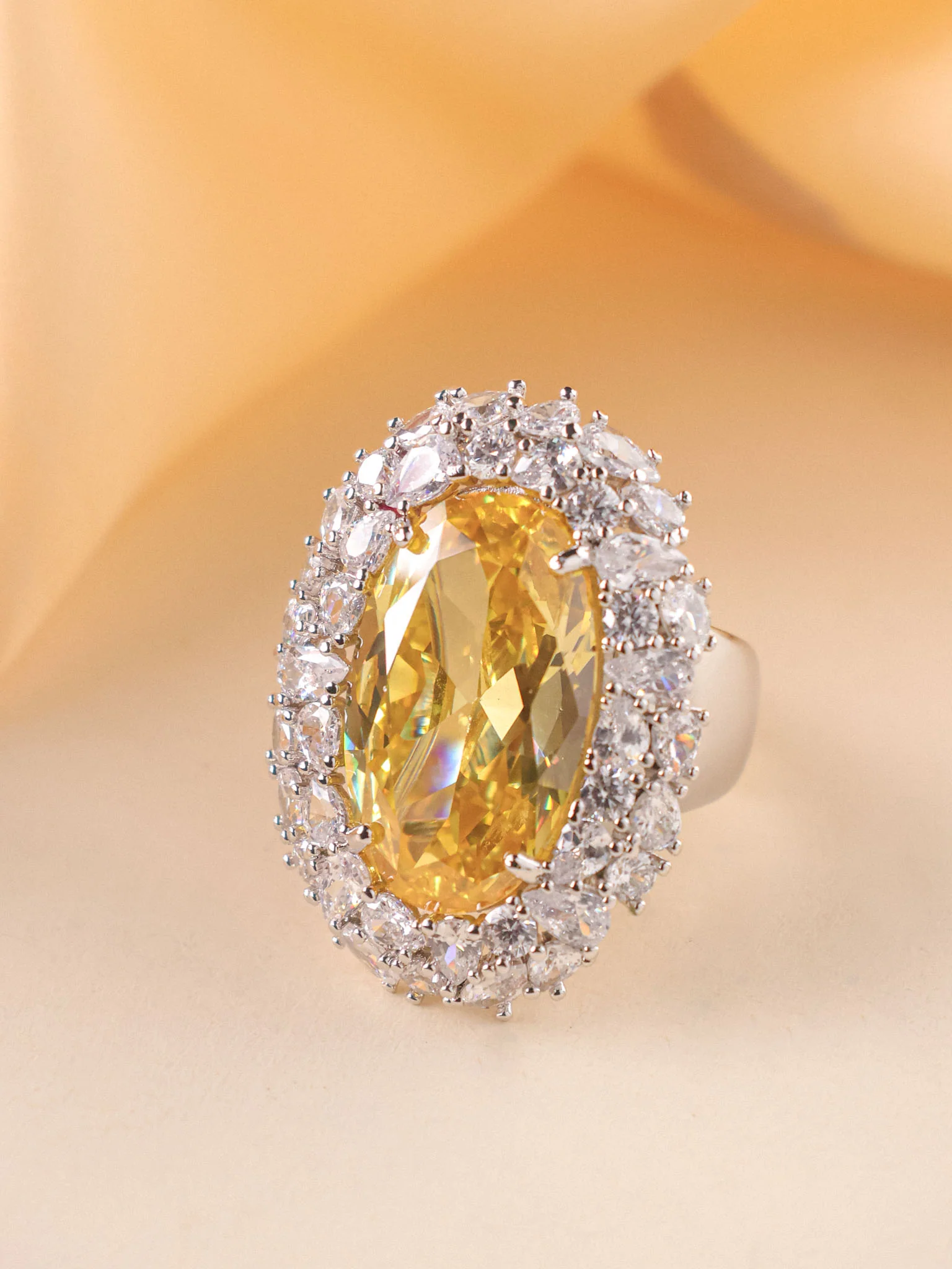 Statement  Cocktail Ring - Adjustable Size - Image 9