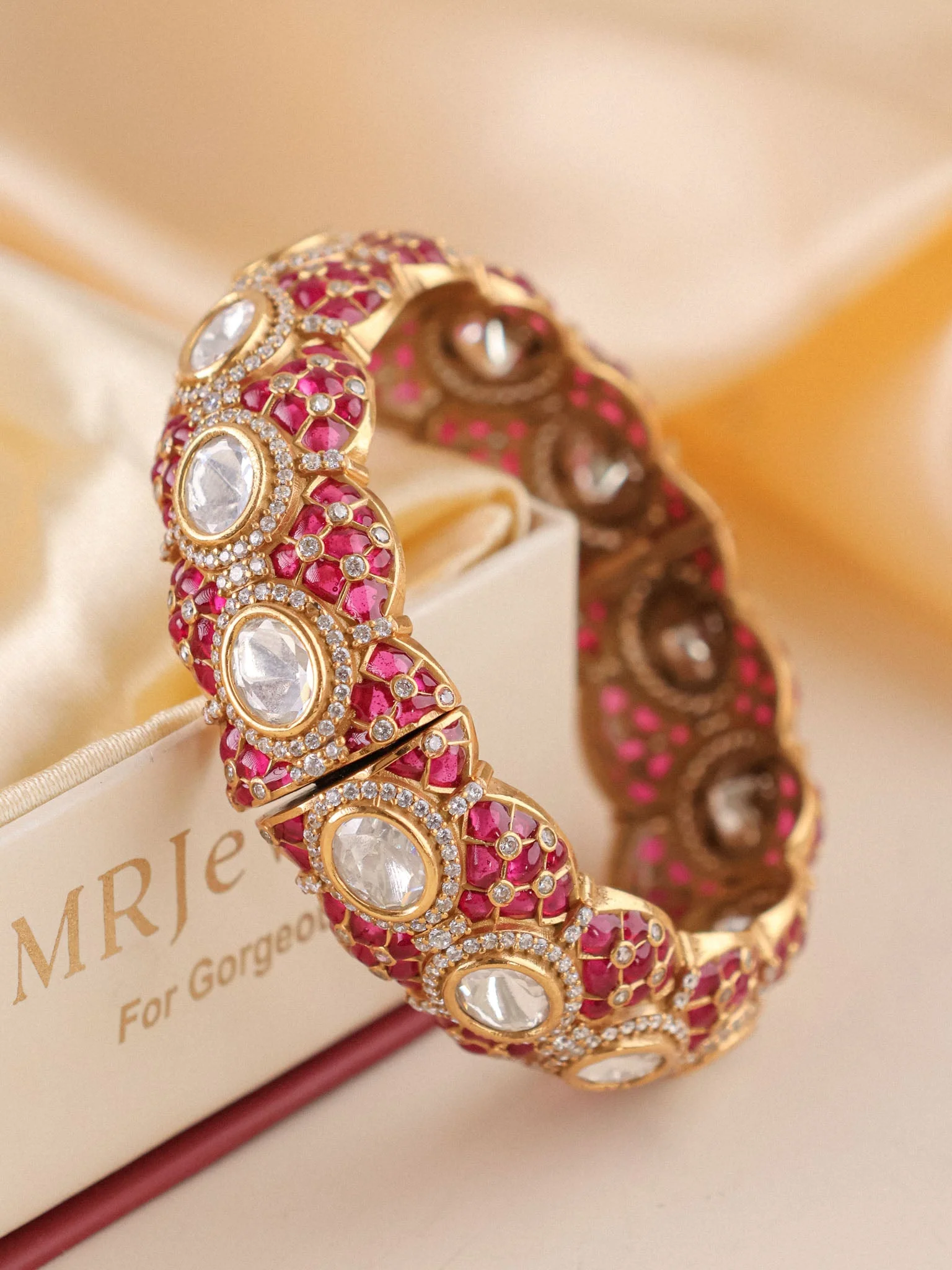 Statement Kundan Polki Kada - openable - Image 3