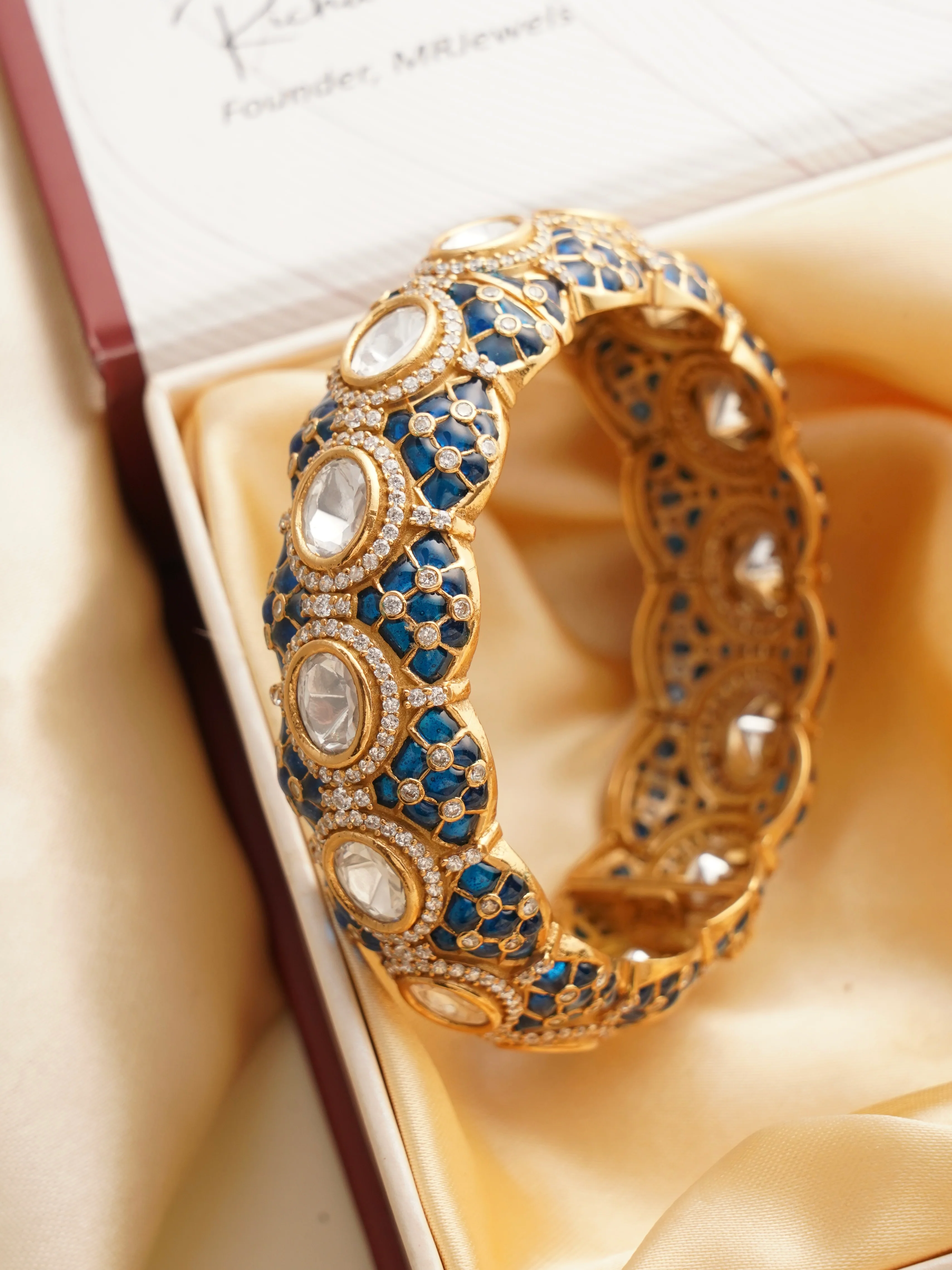 Statement Kundan Polki Kada - openable - Image 4