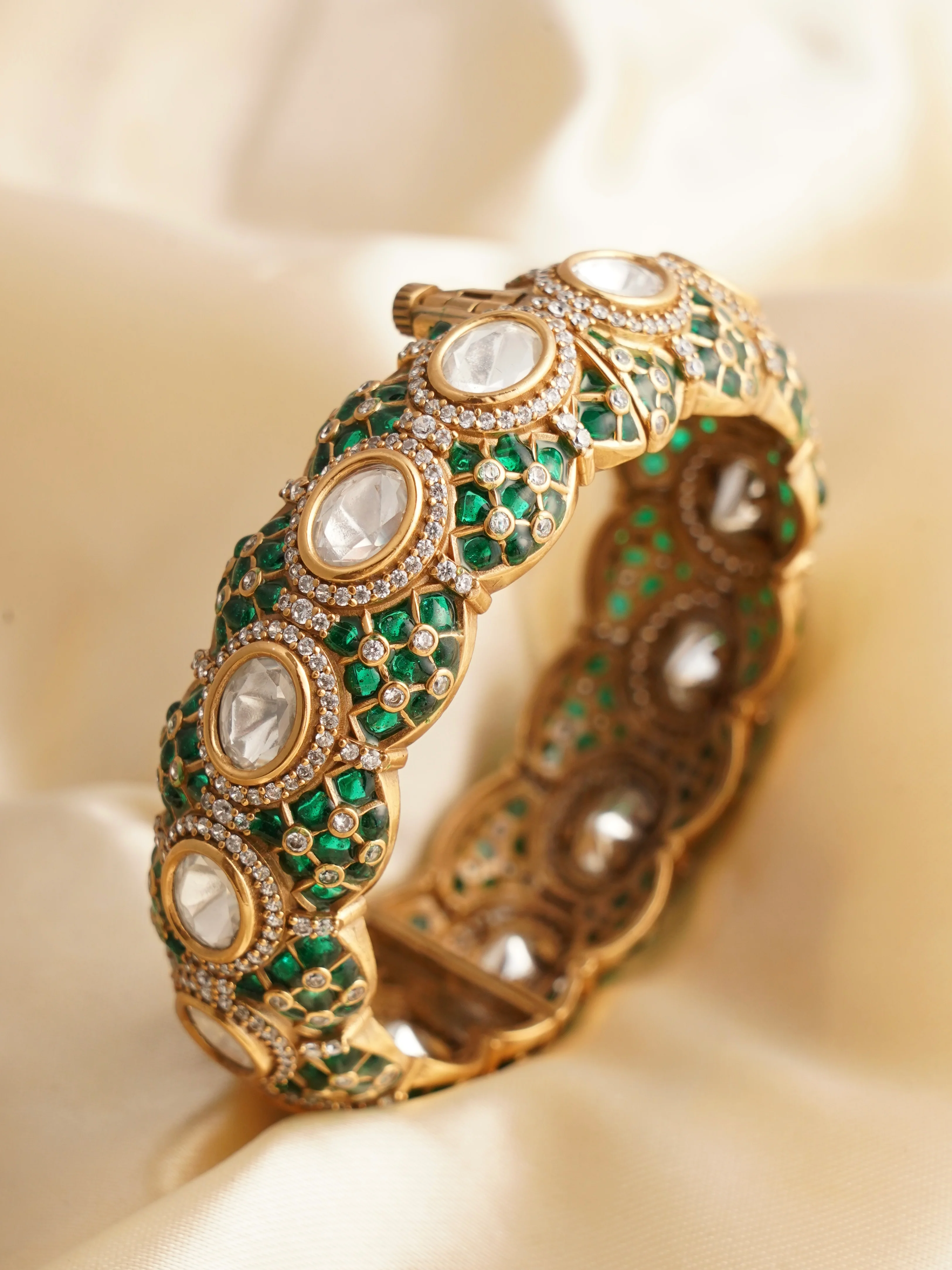 Statement Kundan Polki Kada - openable - Image 5