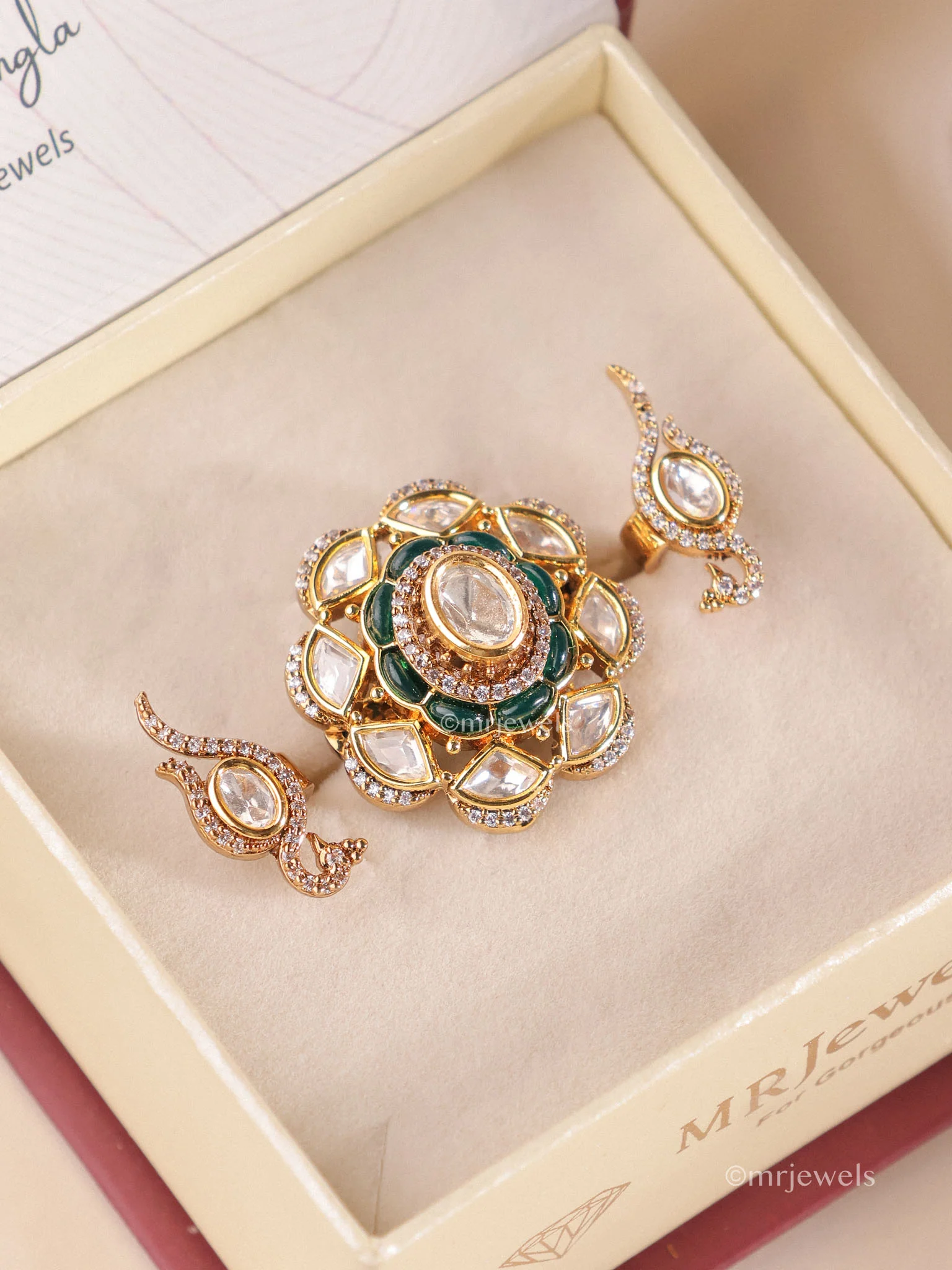 Statement Kundan Polki Ring - Image 4