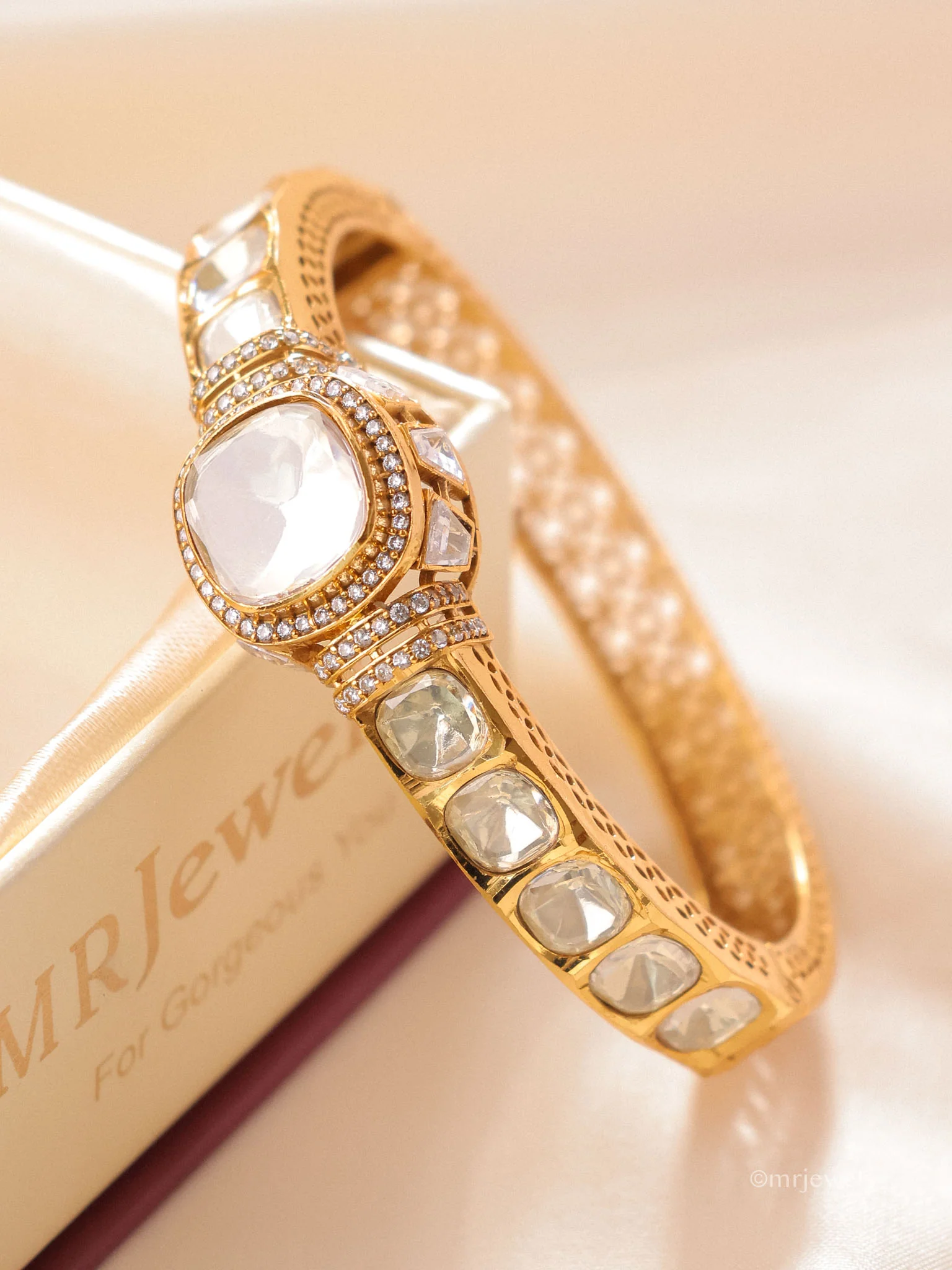 Statement Polki Moissanite Bracelet