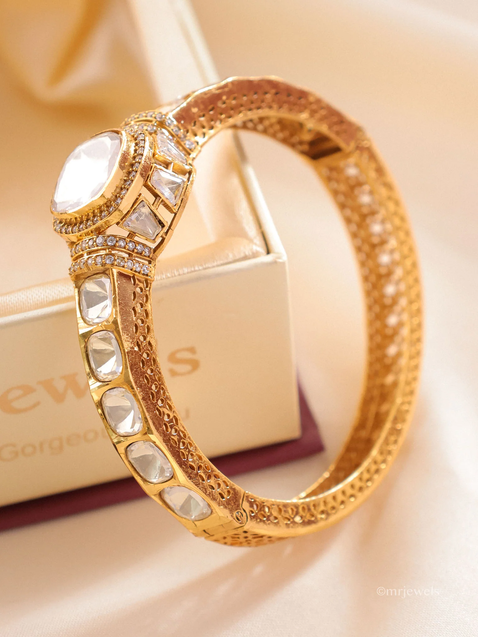 Statement Polki Moissanite Bracelet - Image 2