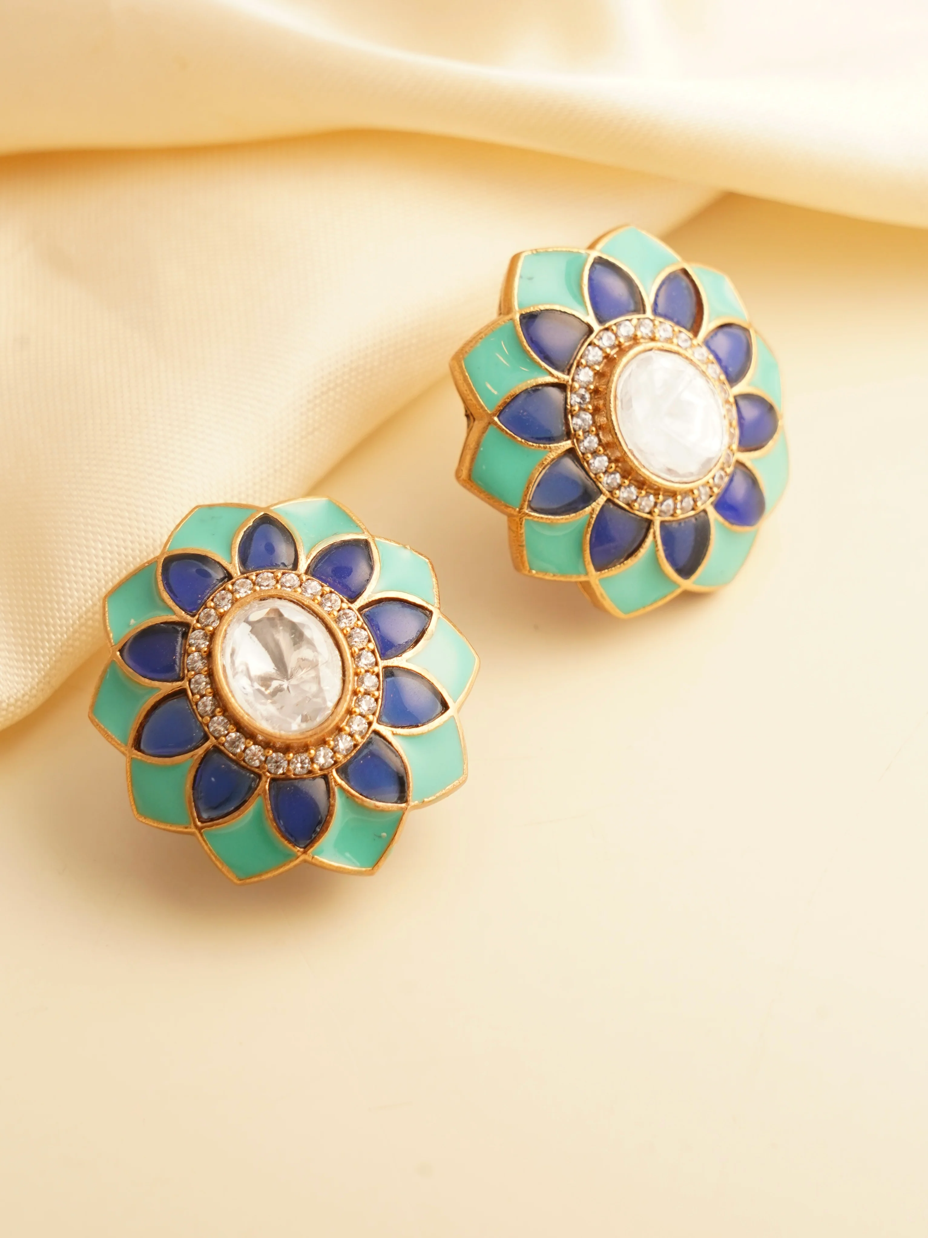 Statement Studs in Enamel Hues - Image 3