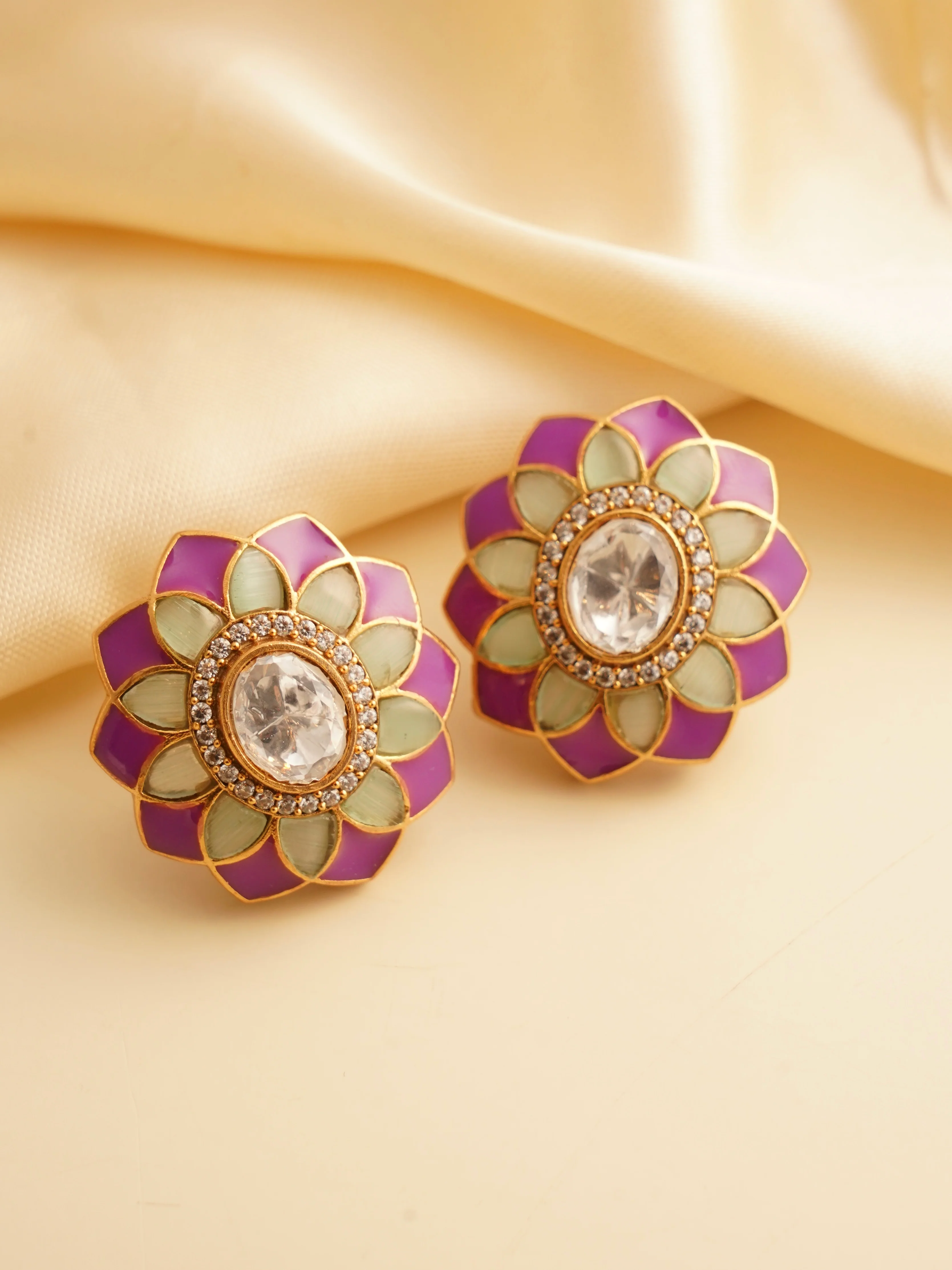Statement Studs in Enamel Hues - Image 6