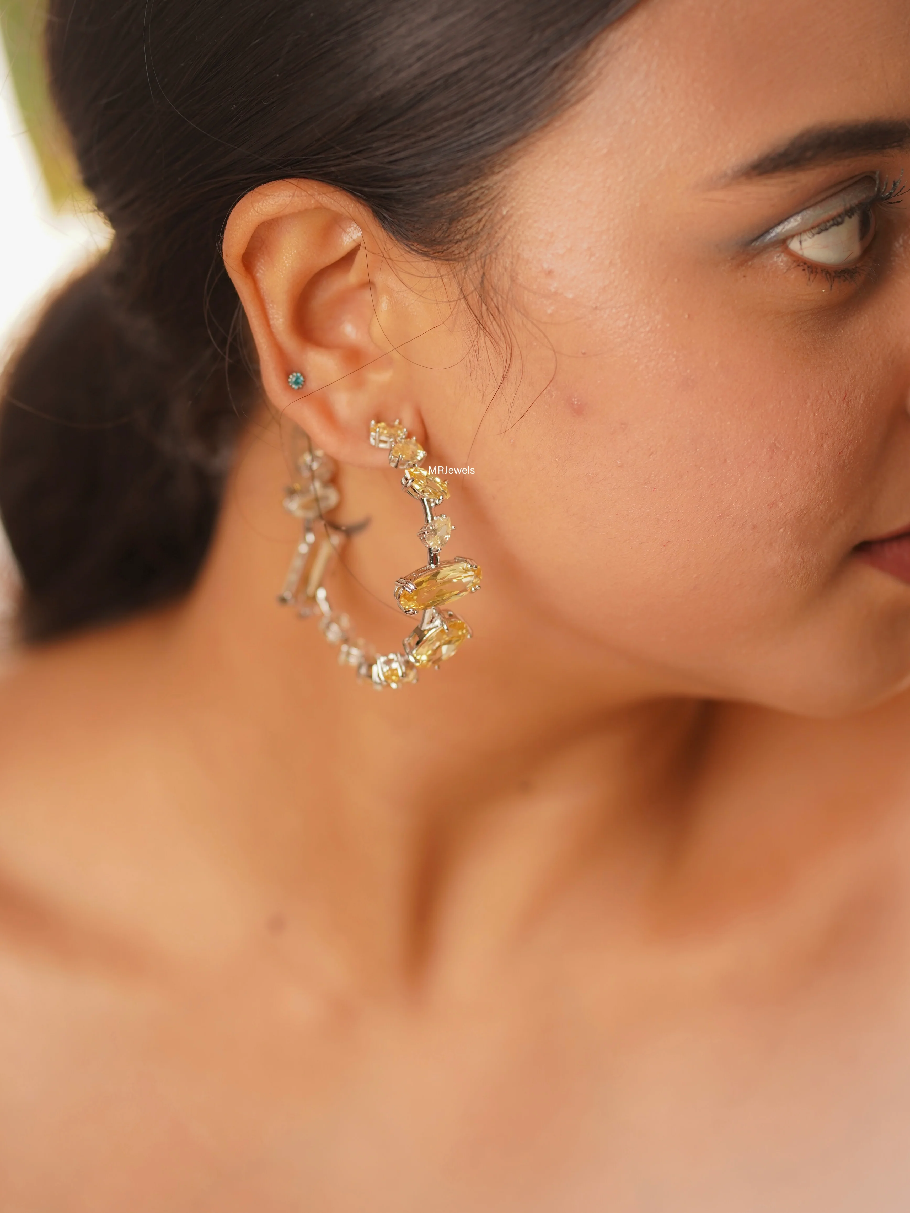 Swarovski Crystal Luxe Big Hoops - Image 3