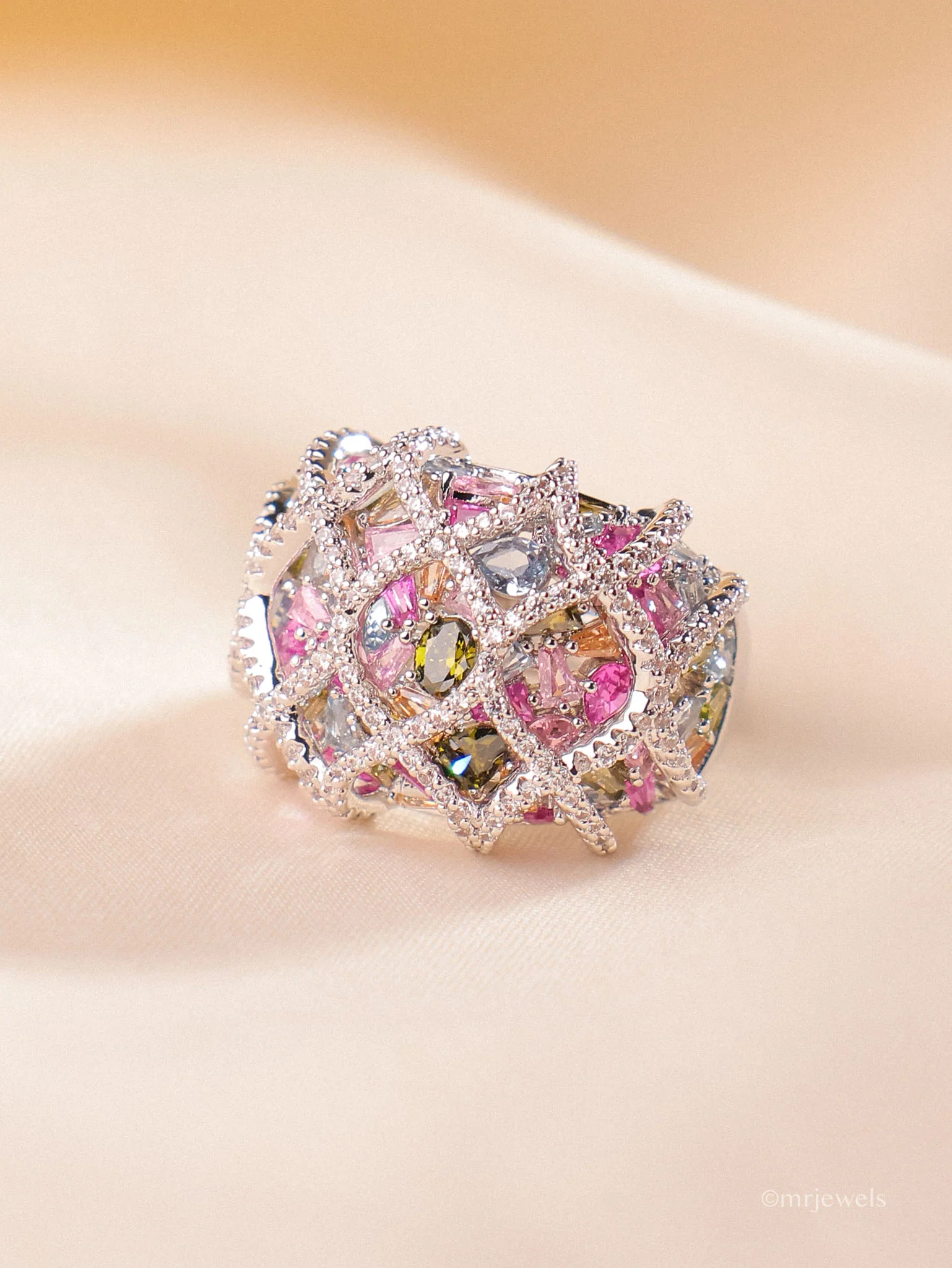 Swarovski Cut Statement Ring - Image 2