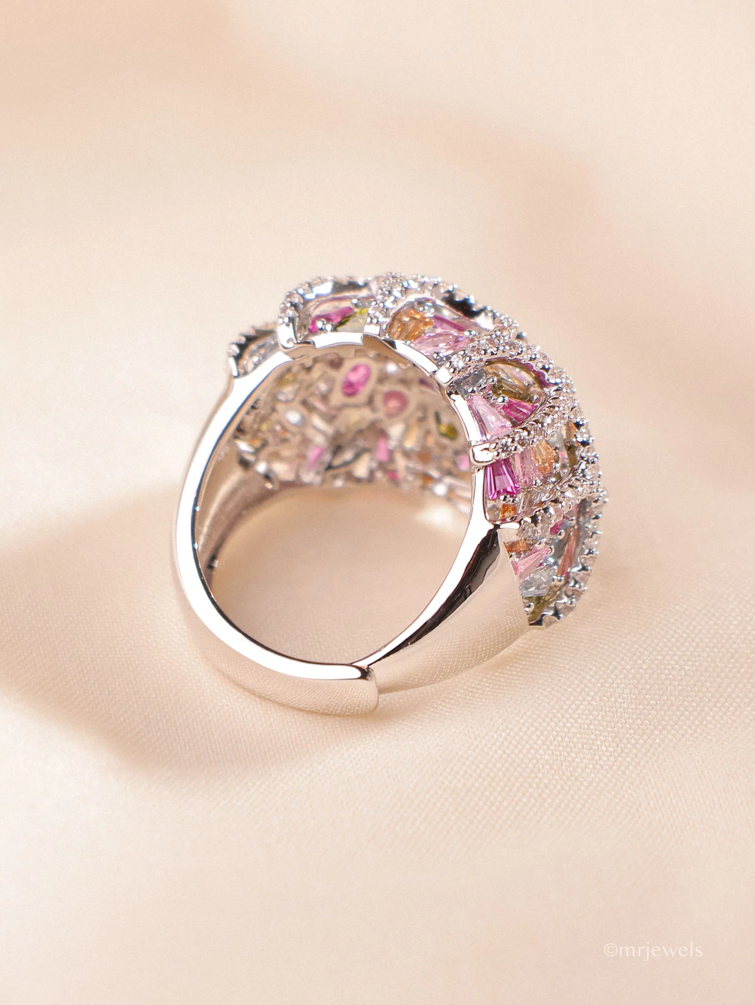 Swarovski Cut Statement Ring - Image 3