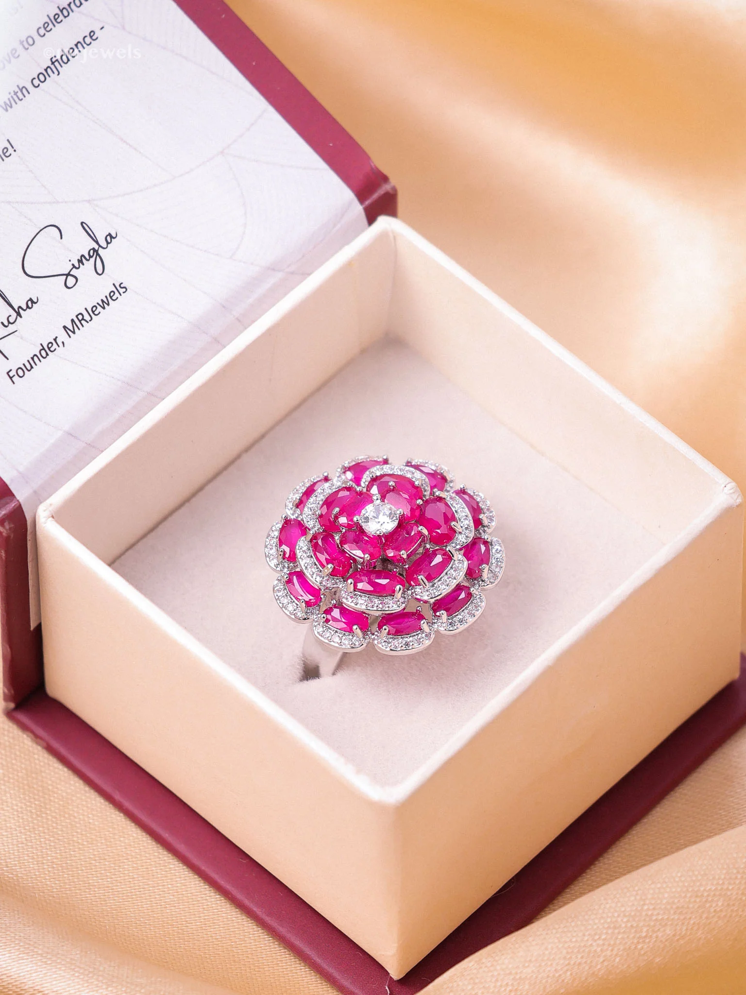 Swarovski Designer Ring - Free size